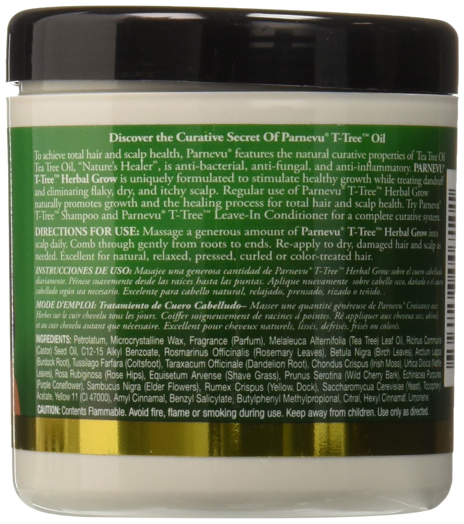 Parnevu T-Tree Herbal Grow Oil - 6 Ounce, Herbal Formula, Model 372140