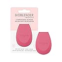 Ecotools Rose Water Bioblender, Compostable Makeup Blending Sponge, For Liquid & Cream Foundation, Base Coverage, Anti-Inflammat
