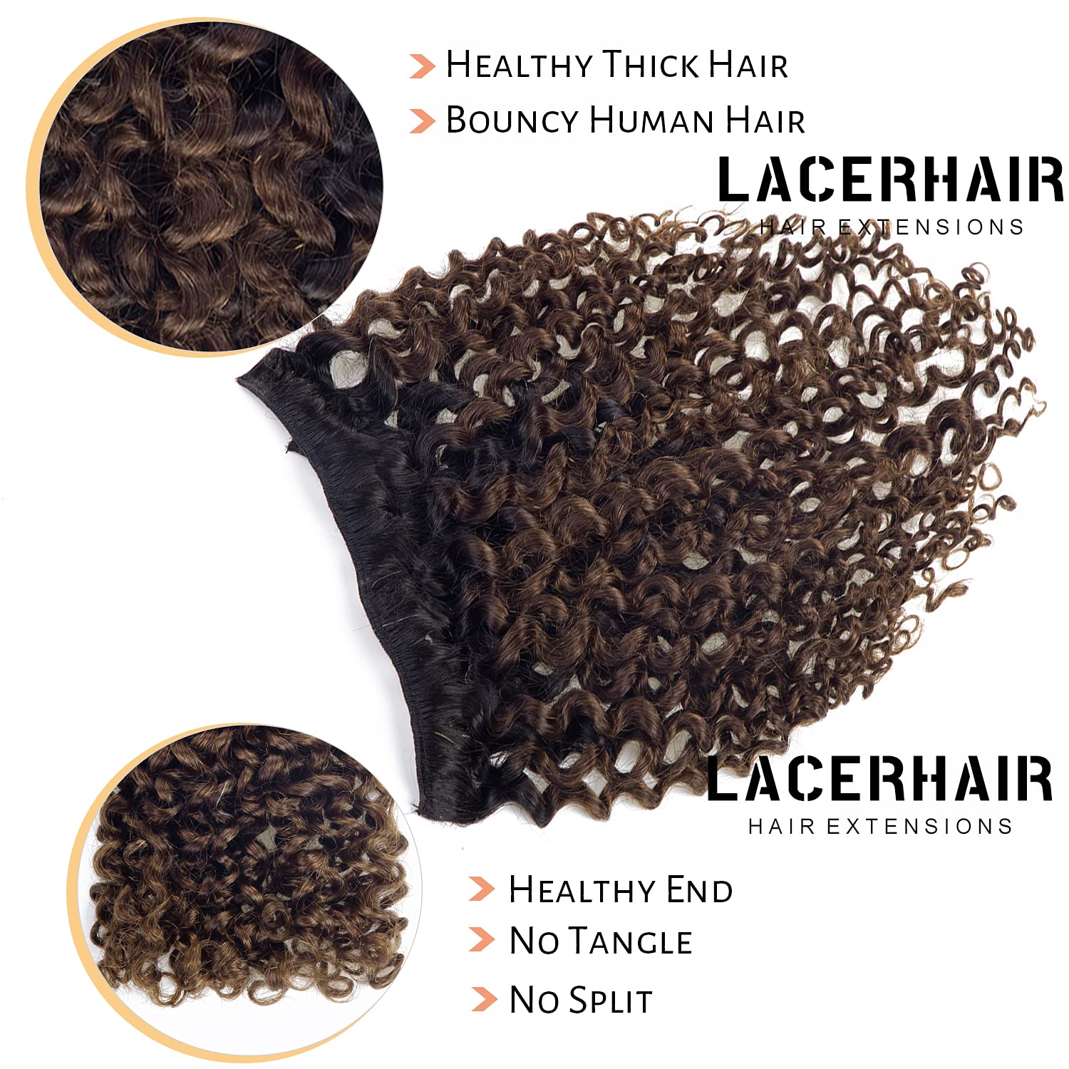 Clip In Human Hair Extensions Afro Jerry Curly 3B 3C Real Hair Clip In Extensions For Black Women Natural Black Colour 100% Braz