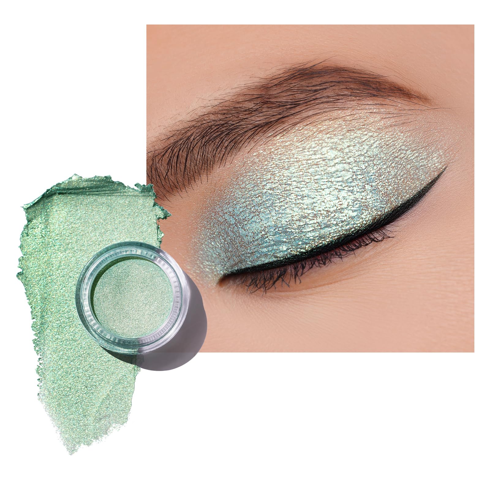 Oulac Green Cream Eyeshadow-Eyeshadow Prime| As Highlighter Large Capacity Highly Pigmented Eye Shadow Waterproof &Long Lasting