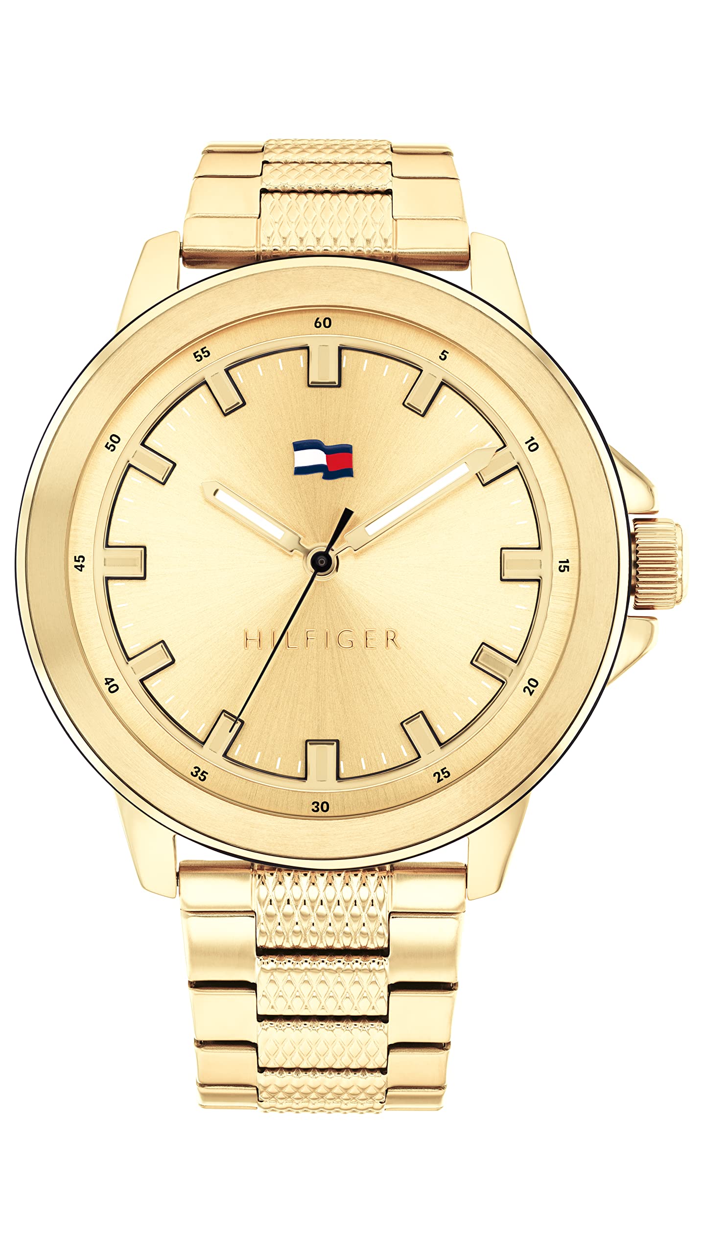 Tommy Hilfiger Nelson Quartz Basic Light Gold Dial Gold Stainless Steel Strap Analog Watch For Men