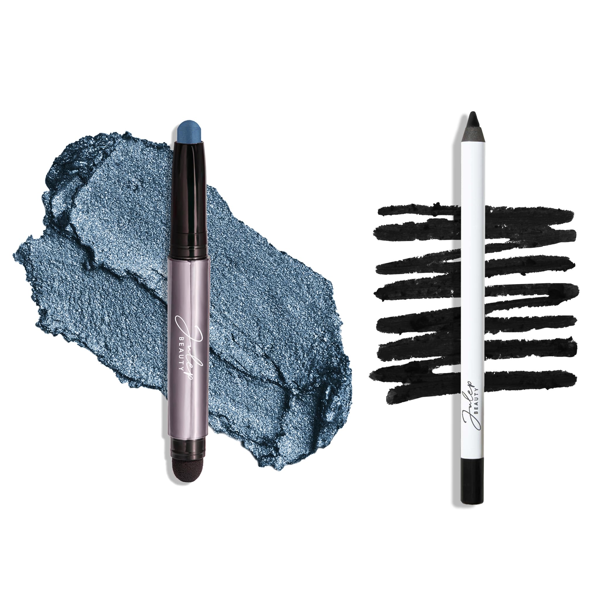 Julep Smoky Sapphire Nights Eyeshadow 101 Crme To Powder Waterproof Eyeshadow Stick, Sapphire Shimmer & When Pencil Met Gel Shar