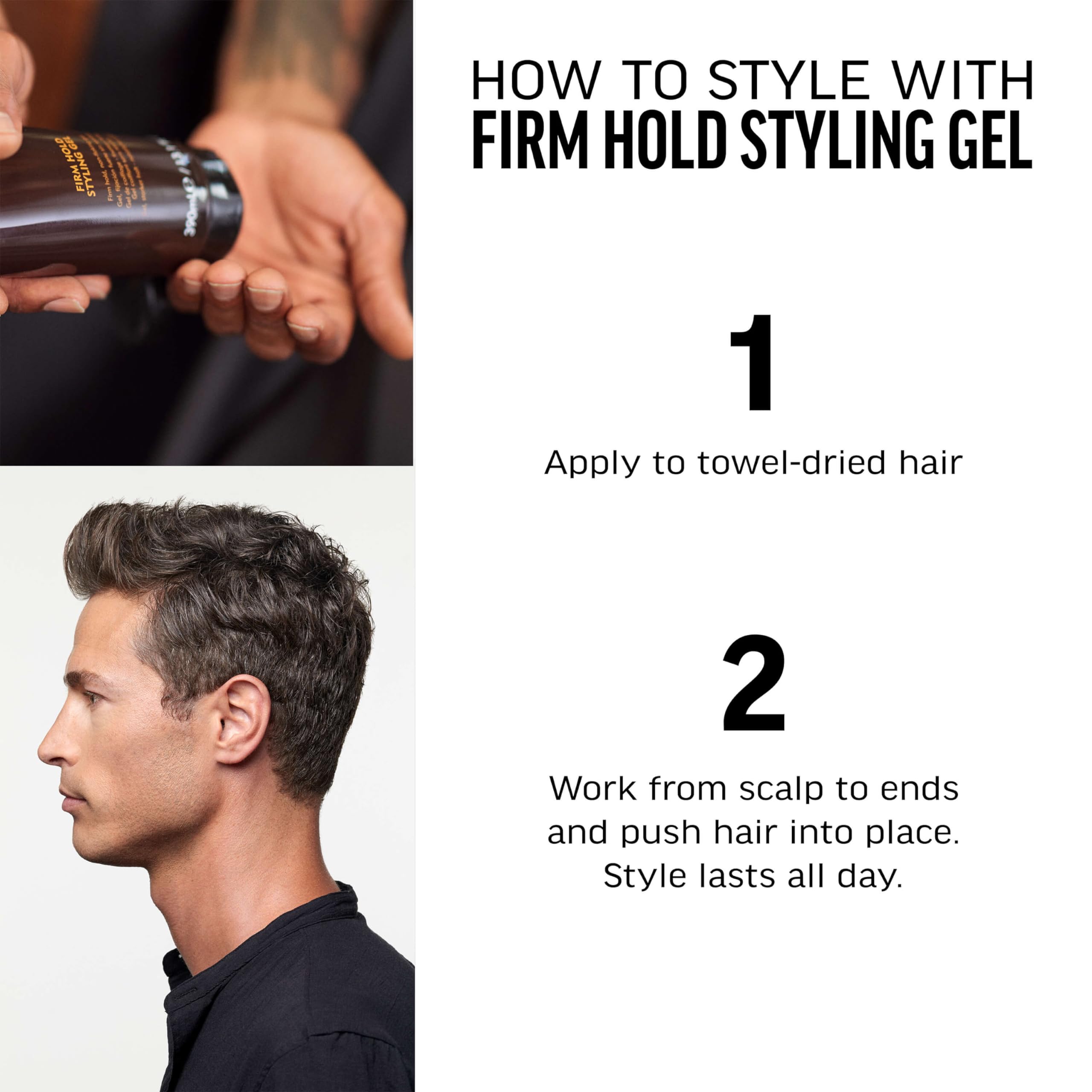 American Crew Men'S Hair Gel, Firm Hold, Non-Flaking Styling Gel, 33.8 Fl Oz