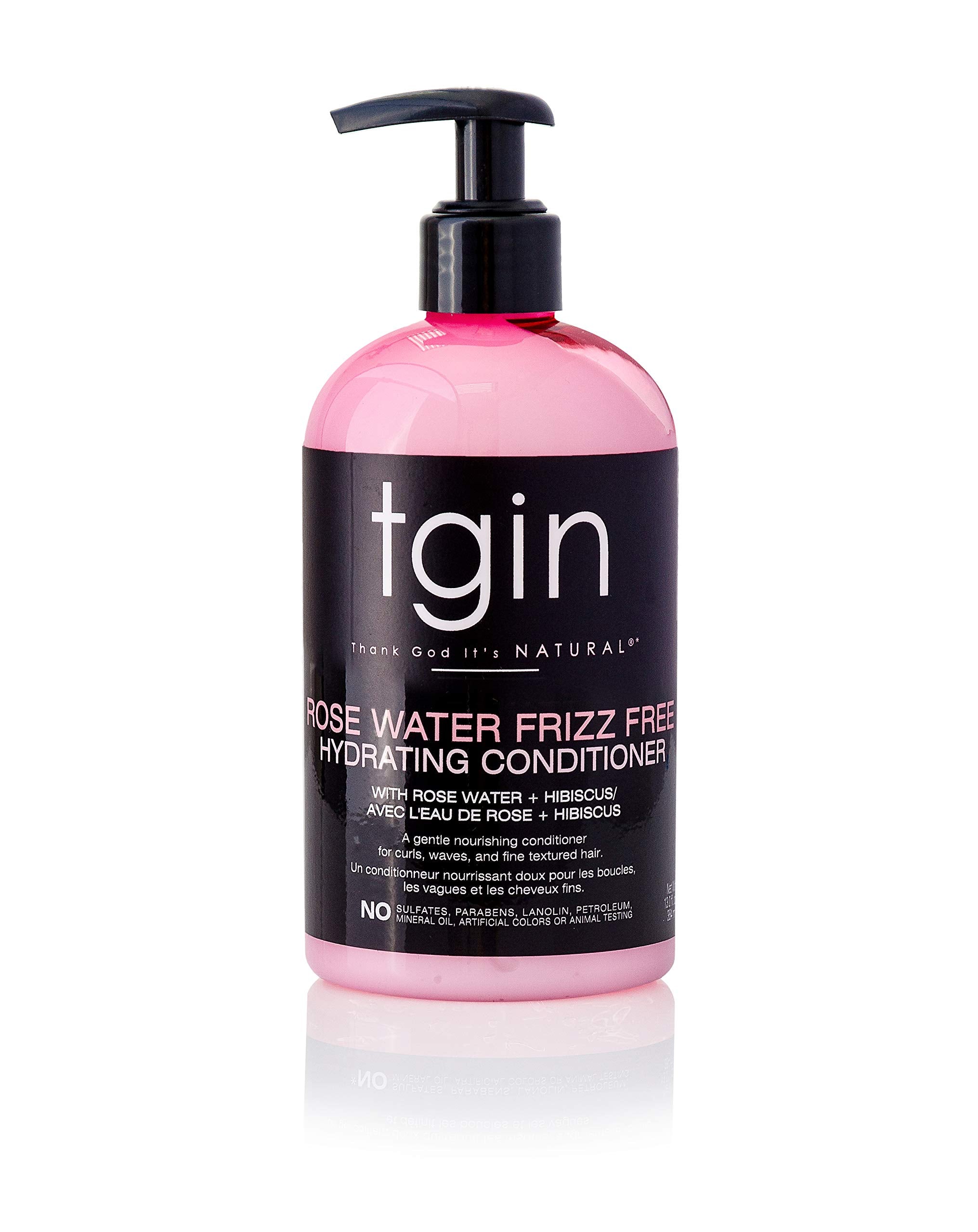 Tgin Rose Water Frizz-Free Hydrating Conditioner For Curls - Waves - Great For Low Porosity Hair - Fine Hair 13Oz