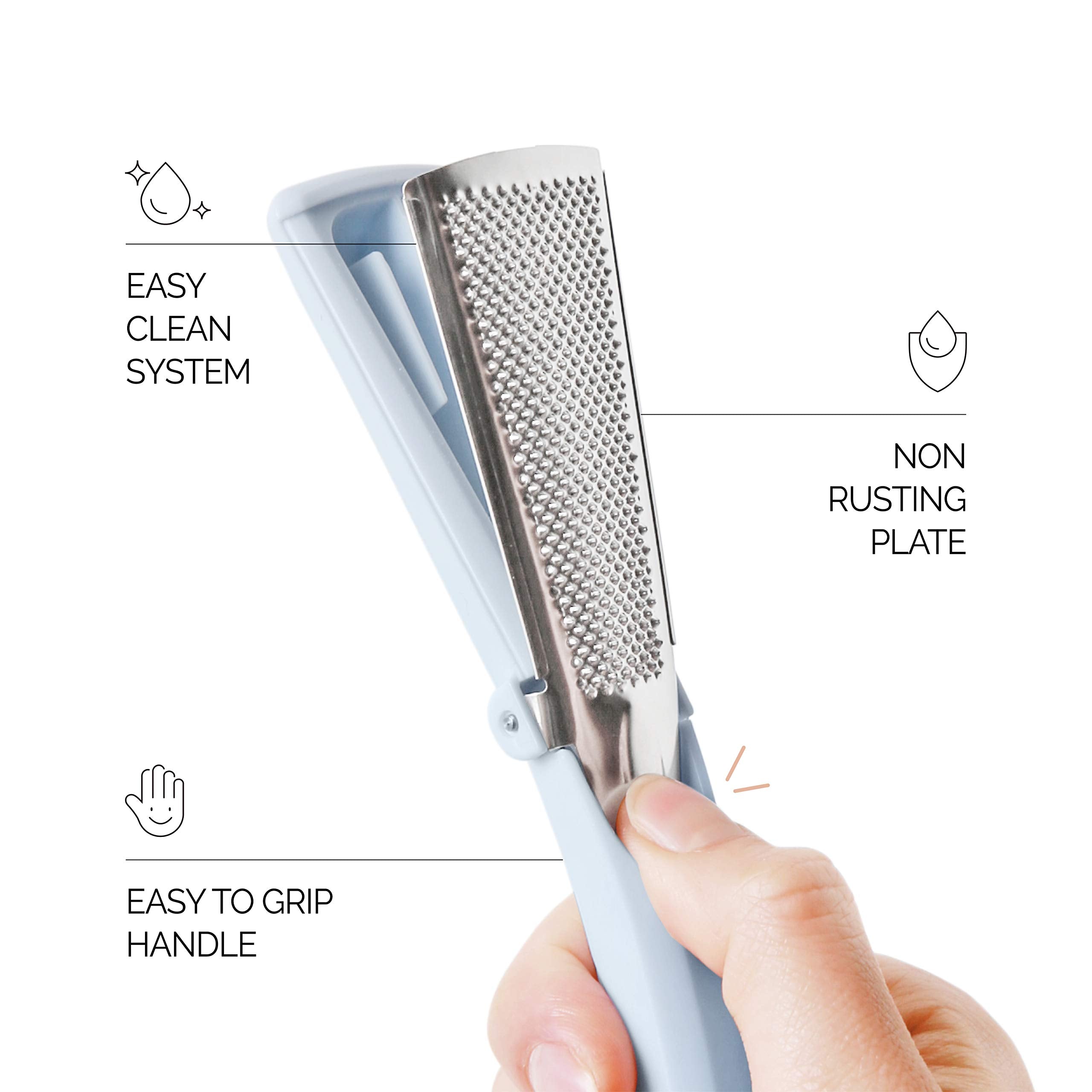 F3 Systems, Stainless Steel Callus Remover, Effective For Thick Callus And Cracked Feet Pedicure Rasp, Remove Hard Skin, Grater