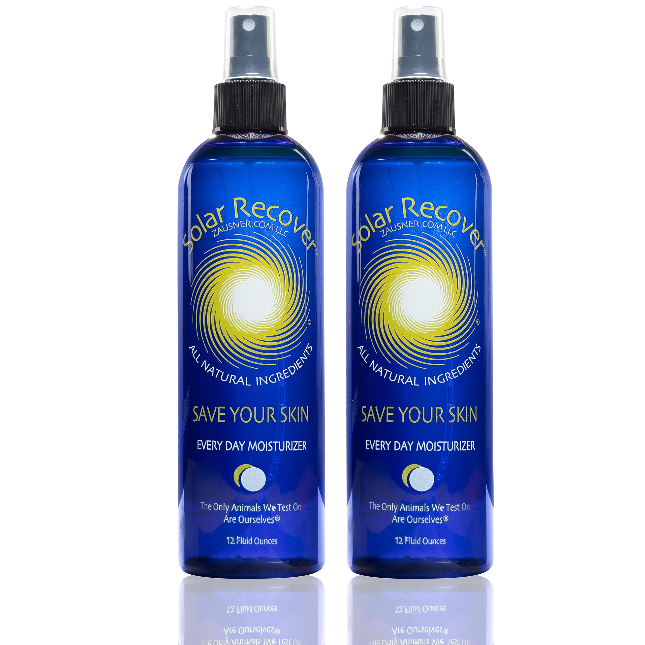 Solar Recover After Sun Moisturizing Spray 2 Pack (12 Ounce Each) - Hydrating Facial & Body Mist - 2460 Sprays Of Sunburn Relief