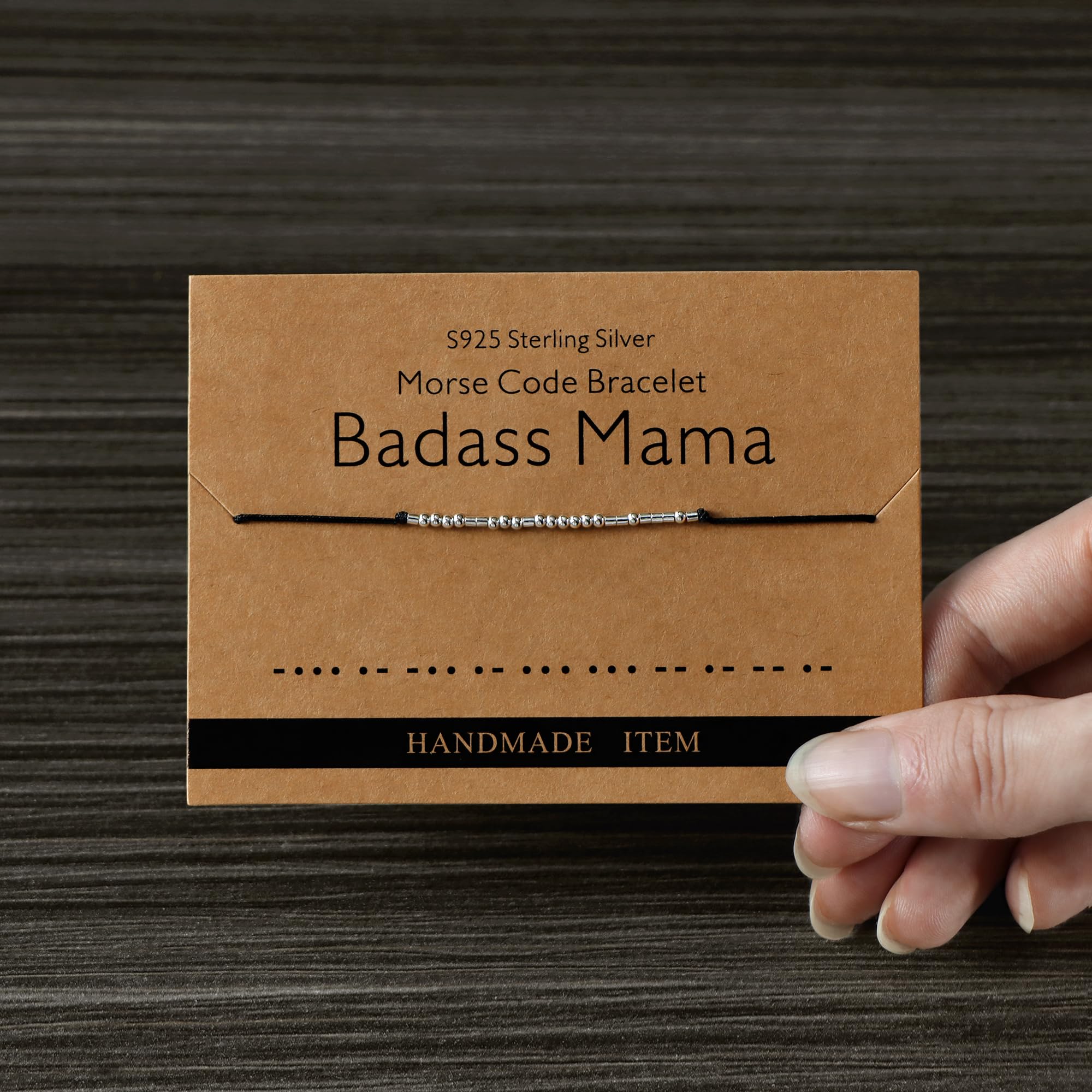 Gifts for Granddaughter Badass Granddaughter Morse Code Bracelets for Women Inspiration Gifts for Women Funny Birthday Gifts for