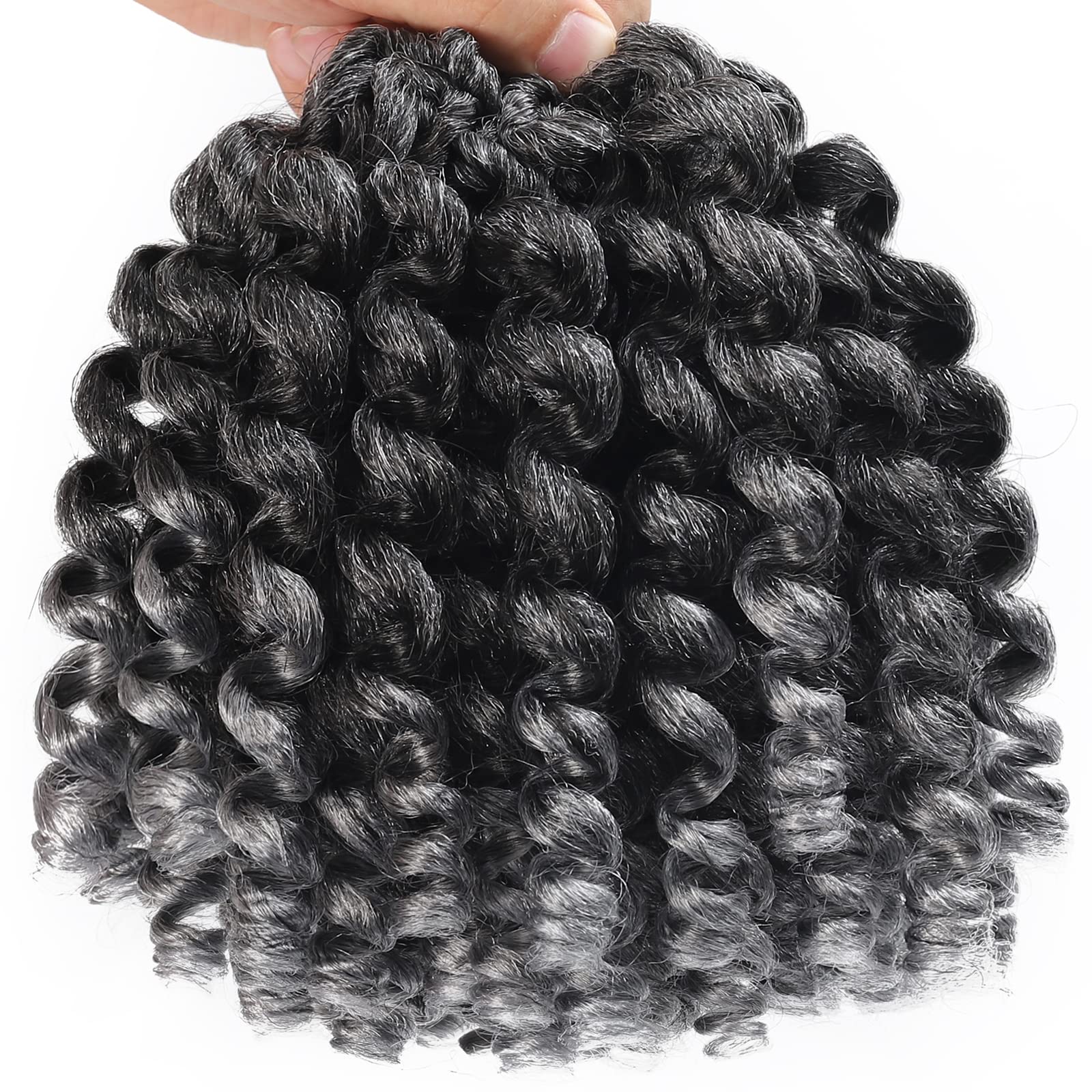 5 Packs Jamaican Bouncecrochet Hair 2X Ringlet Wand curl 8 inch Synthetic crochet Hair Extensions crochet Braiding Hair 100 Root