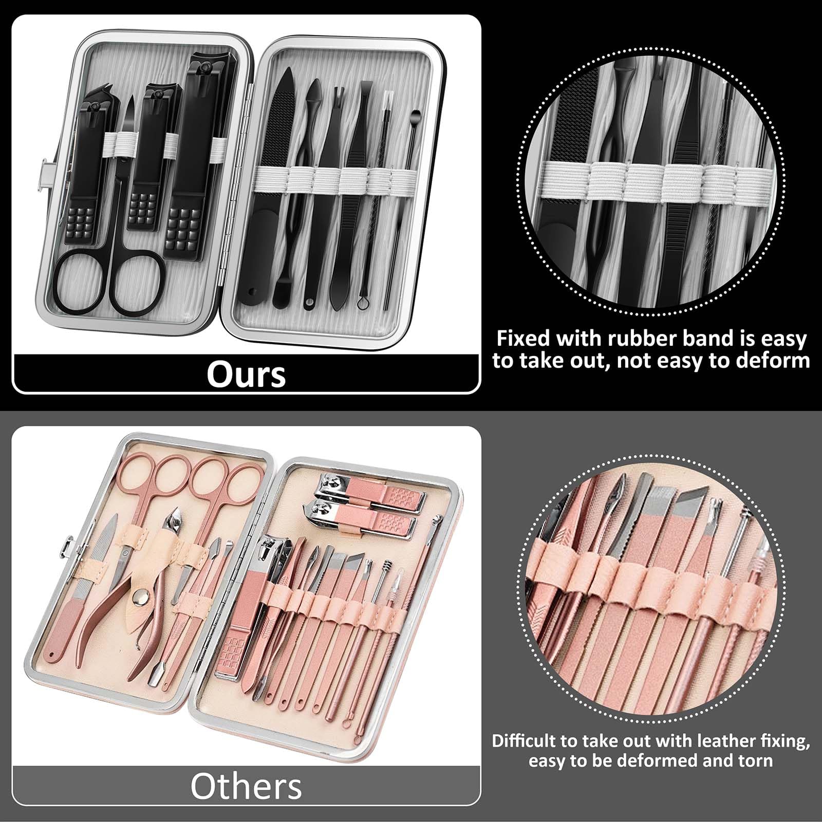 Bleswin 10 In 1 Manicure Set, Professional Manicure Pedicure Kit For Women, Nail Clipper Set For Men, Nail Care Kit With Leather