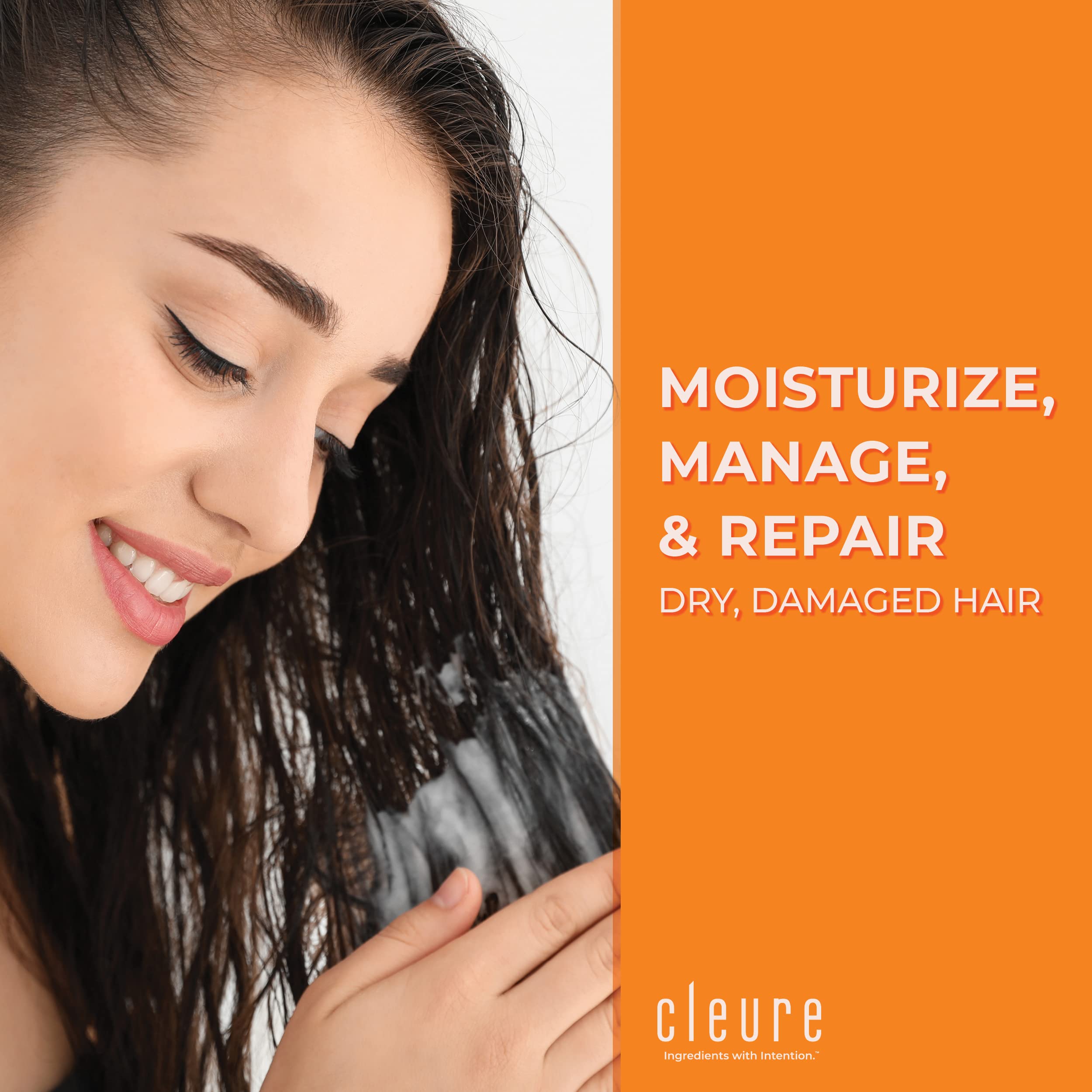 Cleure Shampoo and Conditioner Set Sulfate Free, Fragrance Free for Sensitive Skin - Volumizing Shampoo & Hydrating Conditioner