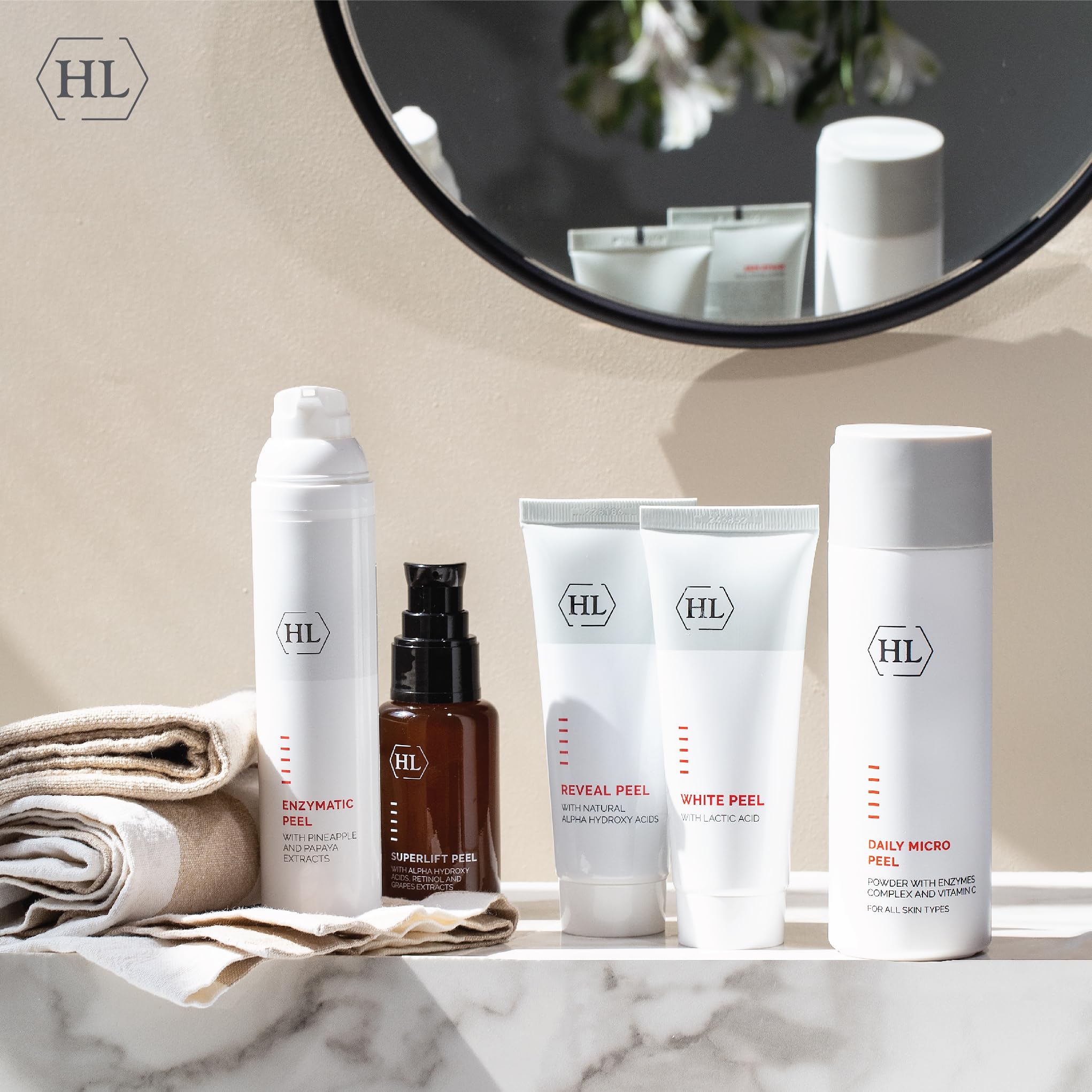 HL Holy Land Cosmetics White Peel with Lactic Acid. Lactolan Gentle Peeling Removes Dead Skin Cells for Fresh, Youthful Look. Ad