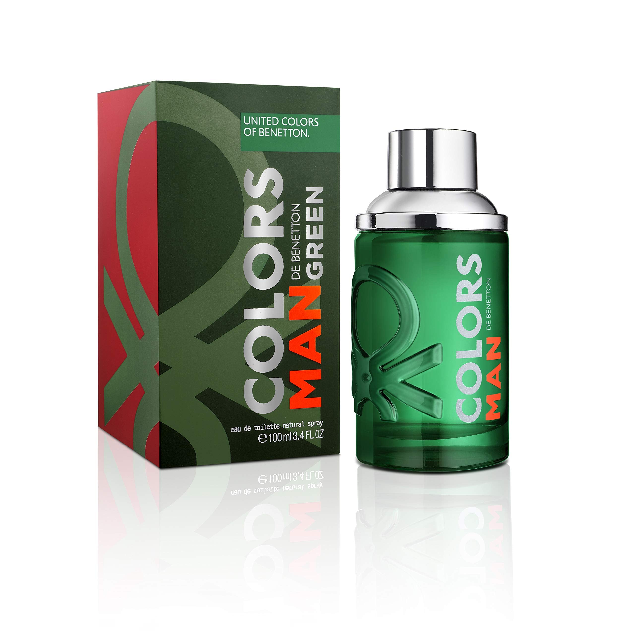 Benetton Colors Man Green Eau De Toilette Spray 3.4 Oz