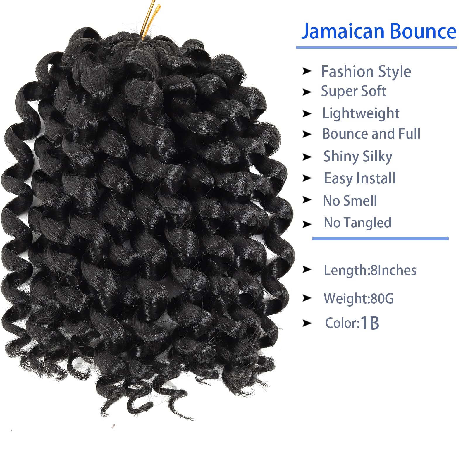 Jamaican Bounce crochet Hair 2X Ringlet Wand curl crochet Braids 8 inch Synthetic crochet Hair Extensions crochet Braiding Hair