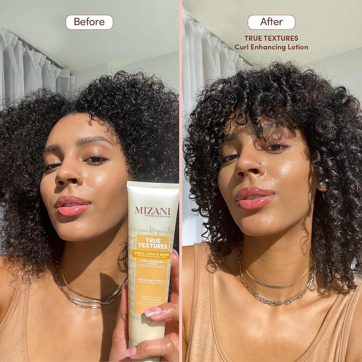 Mizani True Textures Curl Defining Cream  Curl Enhancing Lotion  Moisturizes and Smooths Hair for Soft and Crunch Free Curls  Fo