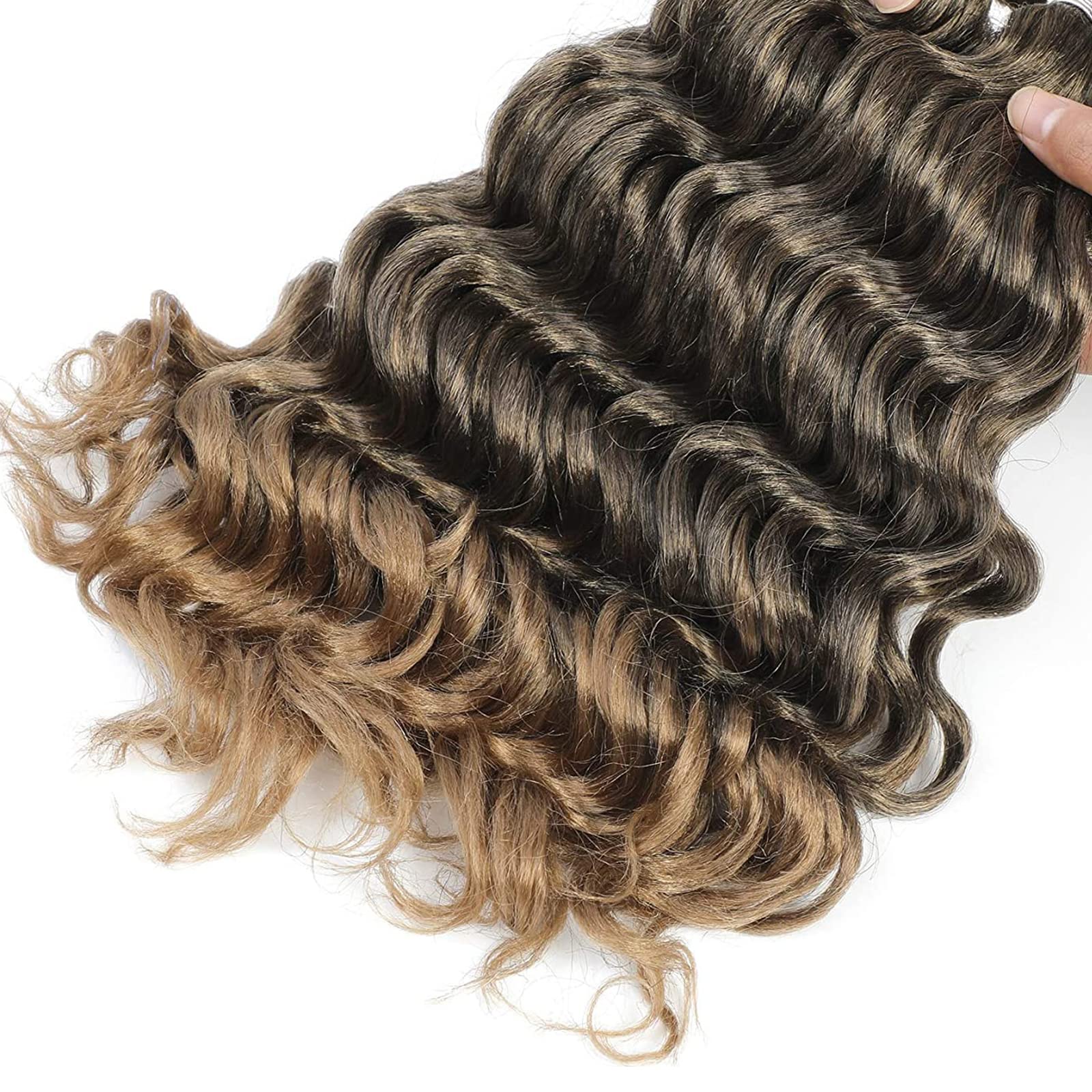Ocean Wave Crochet Hair Pre Looped 9 Inch Curly Braiding Ocean Wave Hair 7 Packs Deep Wave Short Wavy Ocean Wave Crochet Braids