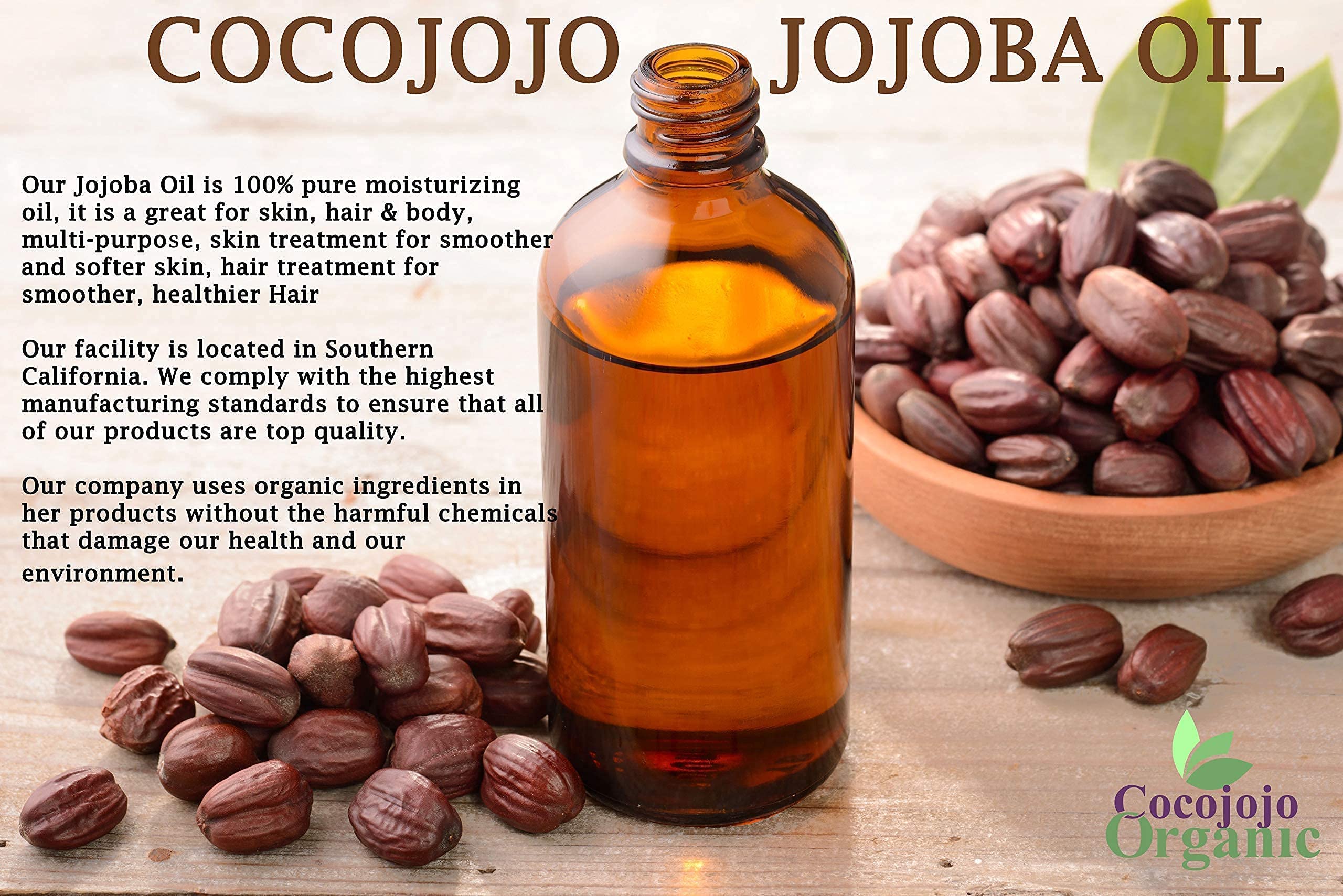 Jojoba Oil Gallon - Organic 100% Pure & Natural Cold Pressed Extra Virgin Golden Jojoba Oil Bulk (128 Oz / 1 Gal.) Moisturizer F