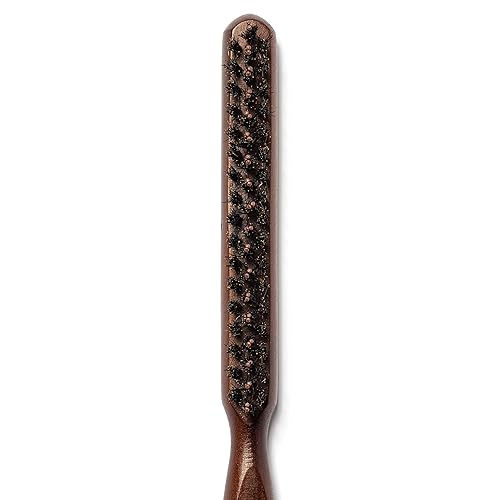 Grannaturals Boar & Nylon Bristle Teasing Brush -Teasing Comb With Rat Tail Pick For Hair Sectioning For Edge Control, Backcombi