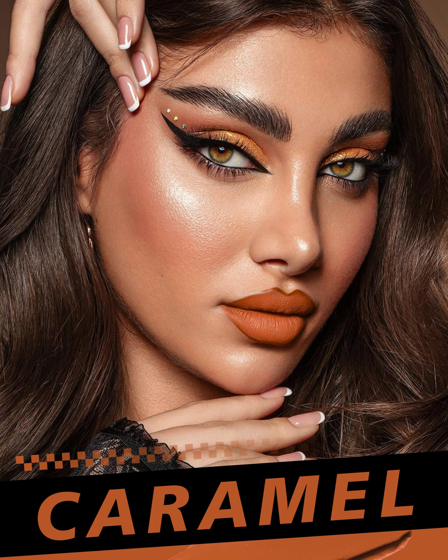 Hoomuss Brown Lipstick Long Lasting, Matte Liquid Lipsticks For Women Non Transfer Smudgeproof Smooth And Easy To Appy Cruelty F