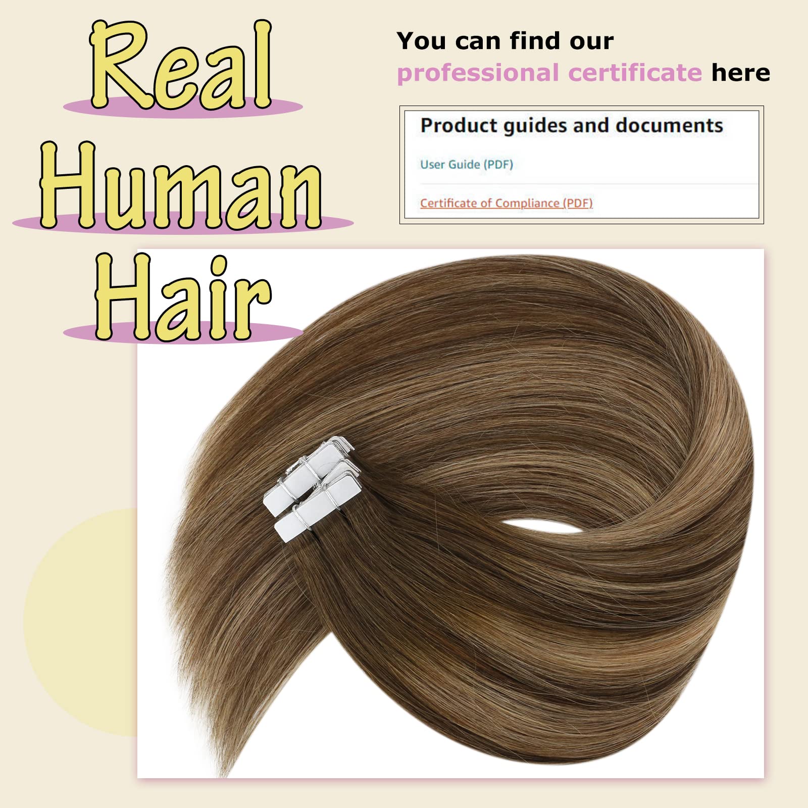 Sunny Tape In Hair Extensions Human Hair Brown Balayage Tape In Remy Hair Extensions Natural Seamless Hair Extensions Tape In Hu