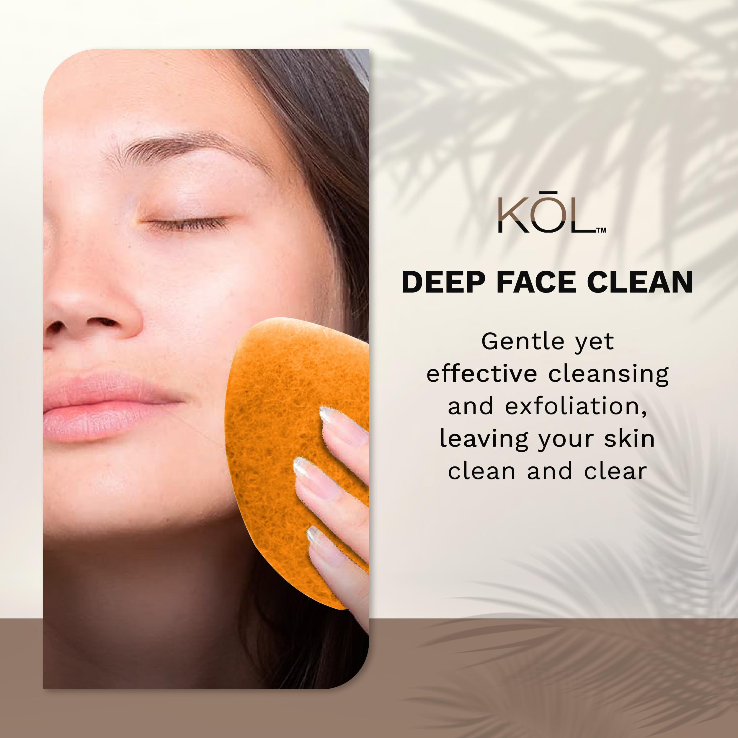 Kol Face Scrubber, Citrus And Vitamin C Infused Exfoliating Facial Cleansing Pads, Disposable Exfoliator Face Sponge For Daily F