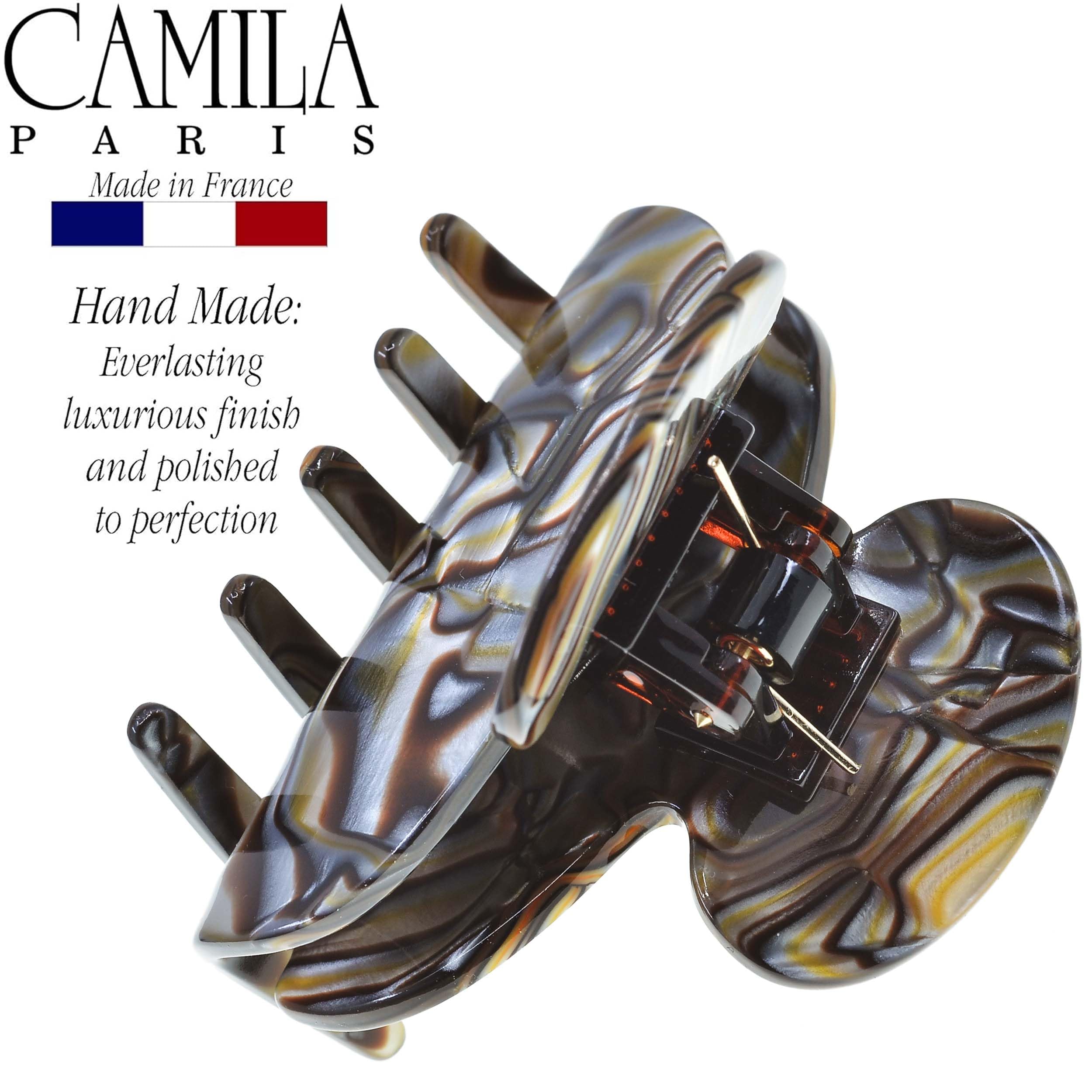 Camila Paris Cp3061 French Hair Clip For Women, Handmade, Onyx, Small, Girls Hair Claw Clips Jaw, Durable Styling Hair Accessori
