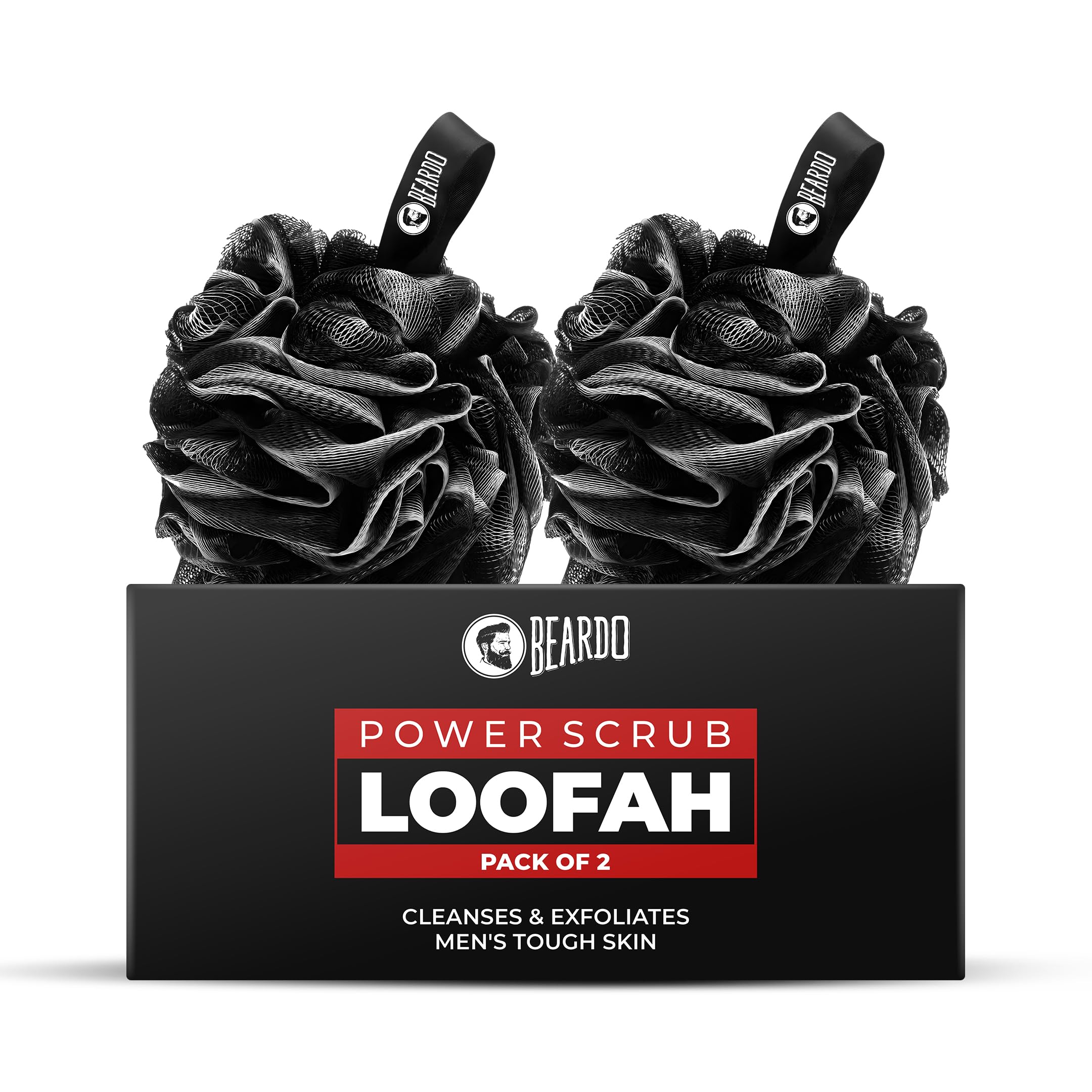 Beardo Power Scrub Large Loofah For Bathing For Men | Loofah Scrubber Exfoliator Removes Dead Skin & Controls Oil | High Lather 