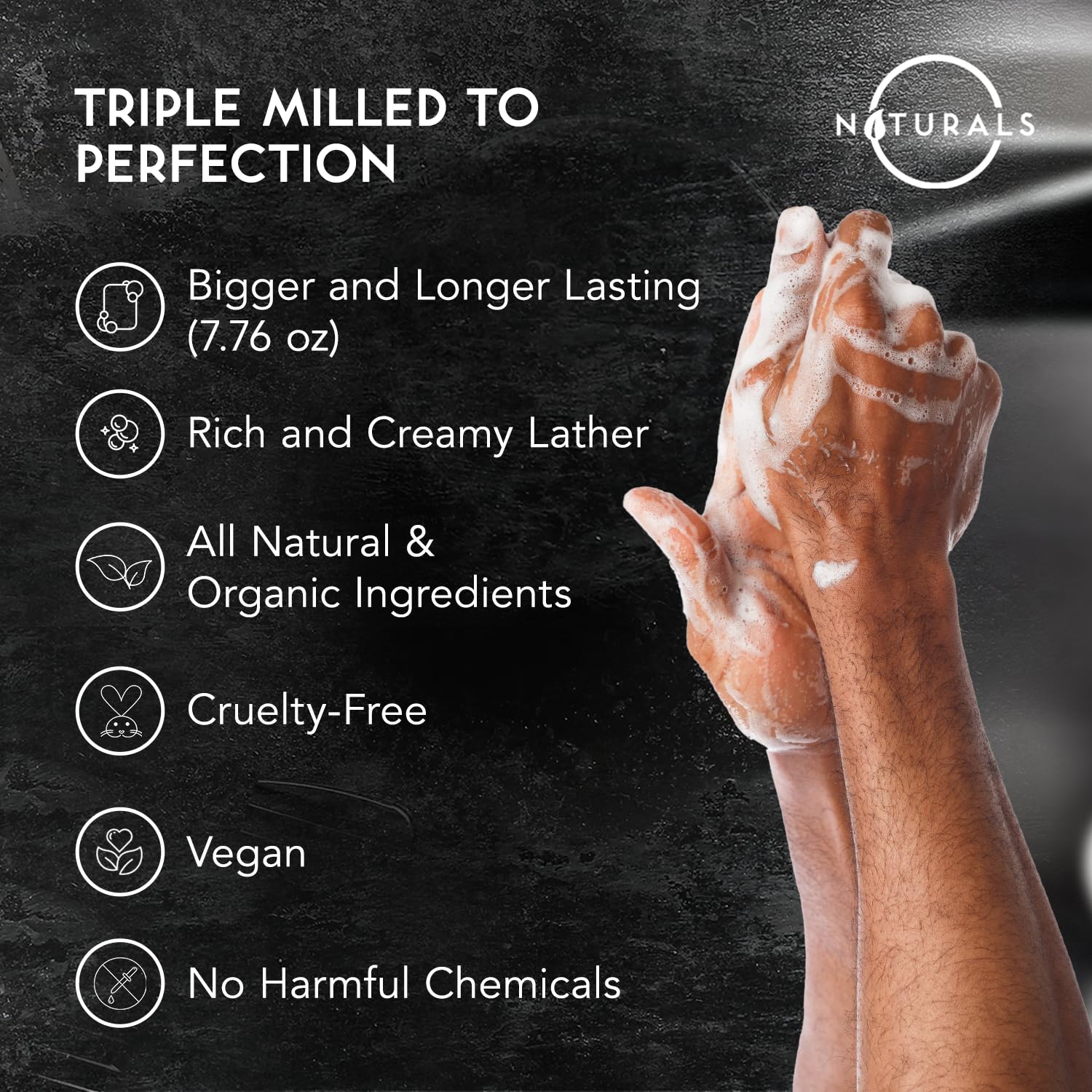 O Naturals 7.76 Oz (3Pc) Exfoliating Soap Bar Cedarwood - Heavy Grit Mens Soap - All Natural Exfoliation Bar Soap For Men - Apri