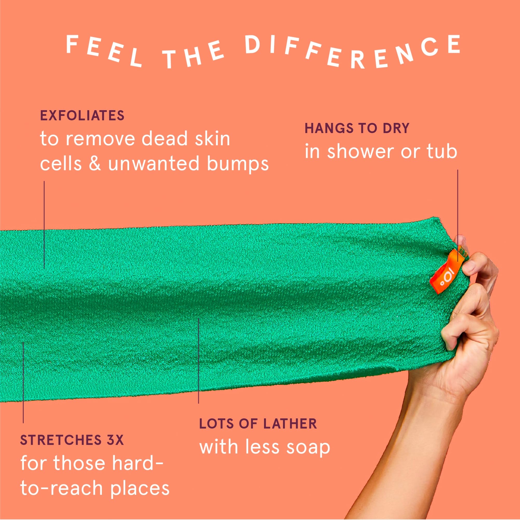 Cleanlogic Body Exfoliating Cloth, Stretchy Exfoliator Bath And Shower Washcloths For Smooth And Softer Skin, Reusable Daily Ski
