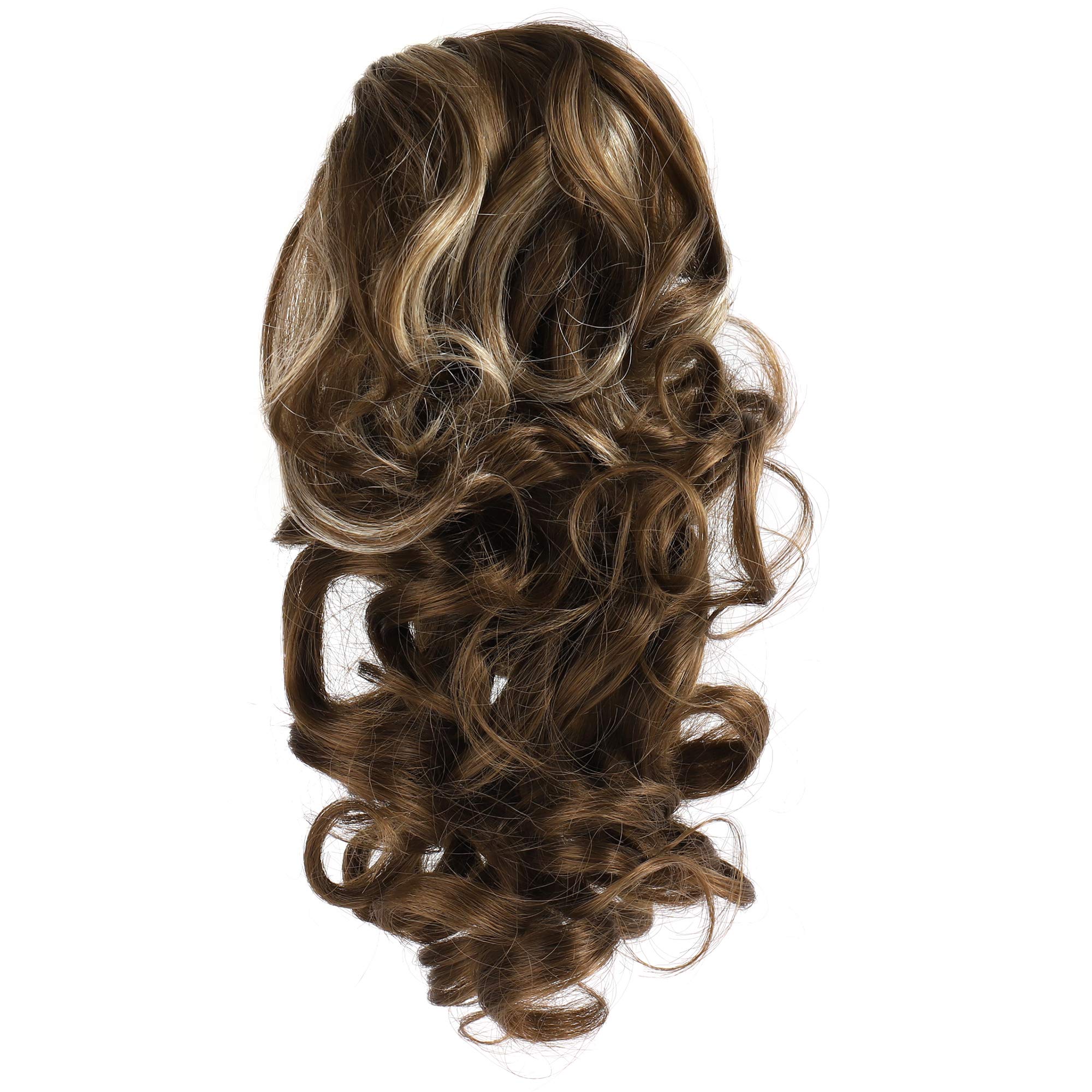 Onedor 12'' Synthetic Fiber Natural Textured Curly Ponytail Clip In/On Hair Extension Hairpiece (12TT26)