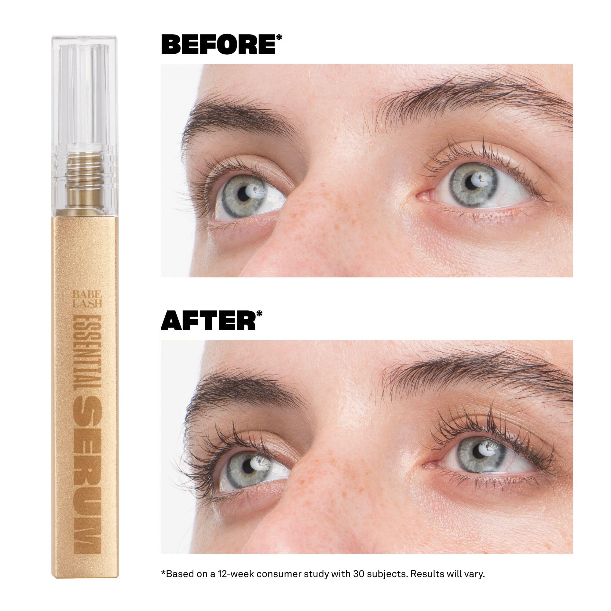 Babe Lash Essential Lash Serum - Fuller & Longer Looking Eyelashes, Lash Enhancing Serum, For Natural Lashes And Lash Extensions