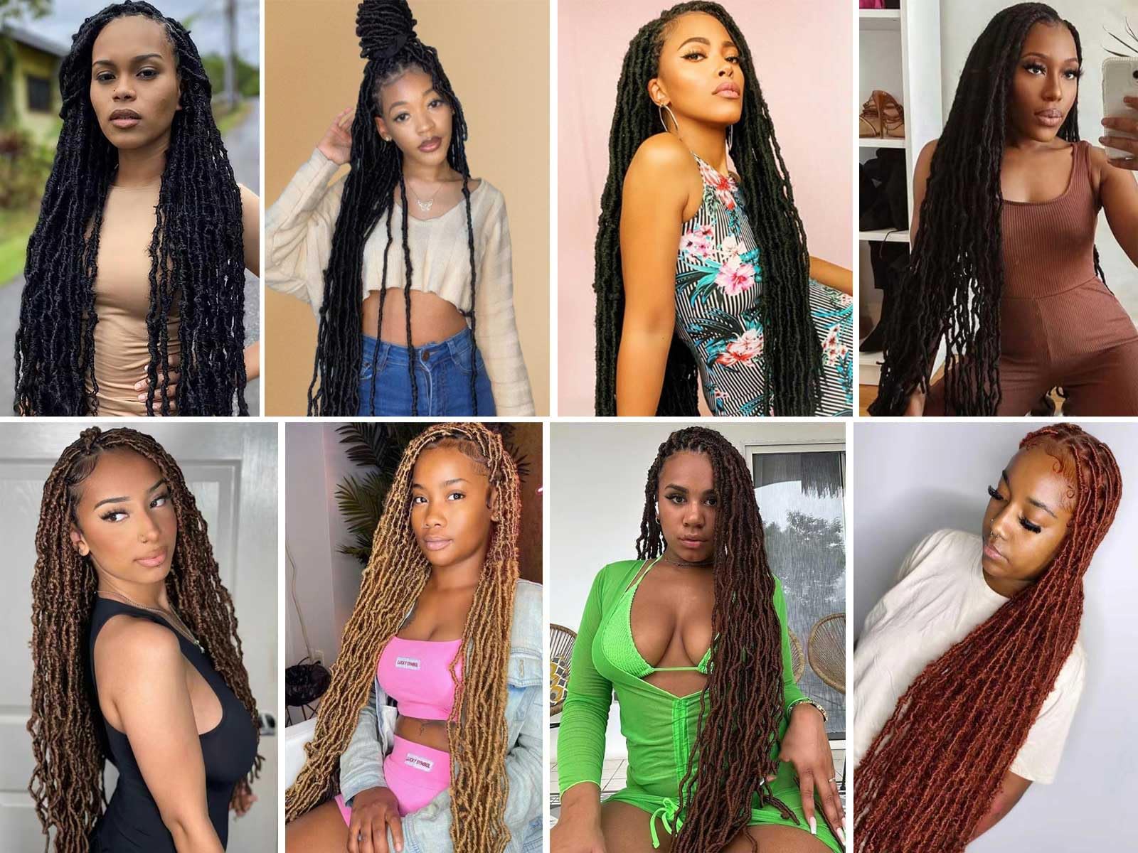 30 Inch Soft Locs Crochet Hair Pre Looped 6 Packs Faux Locs Crochet Braids Curly Wavy Goddess Locs Dreadlocs Synthetic Hair For