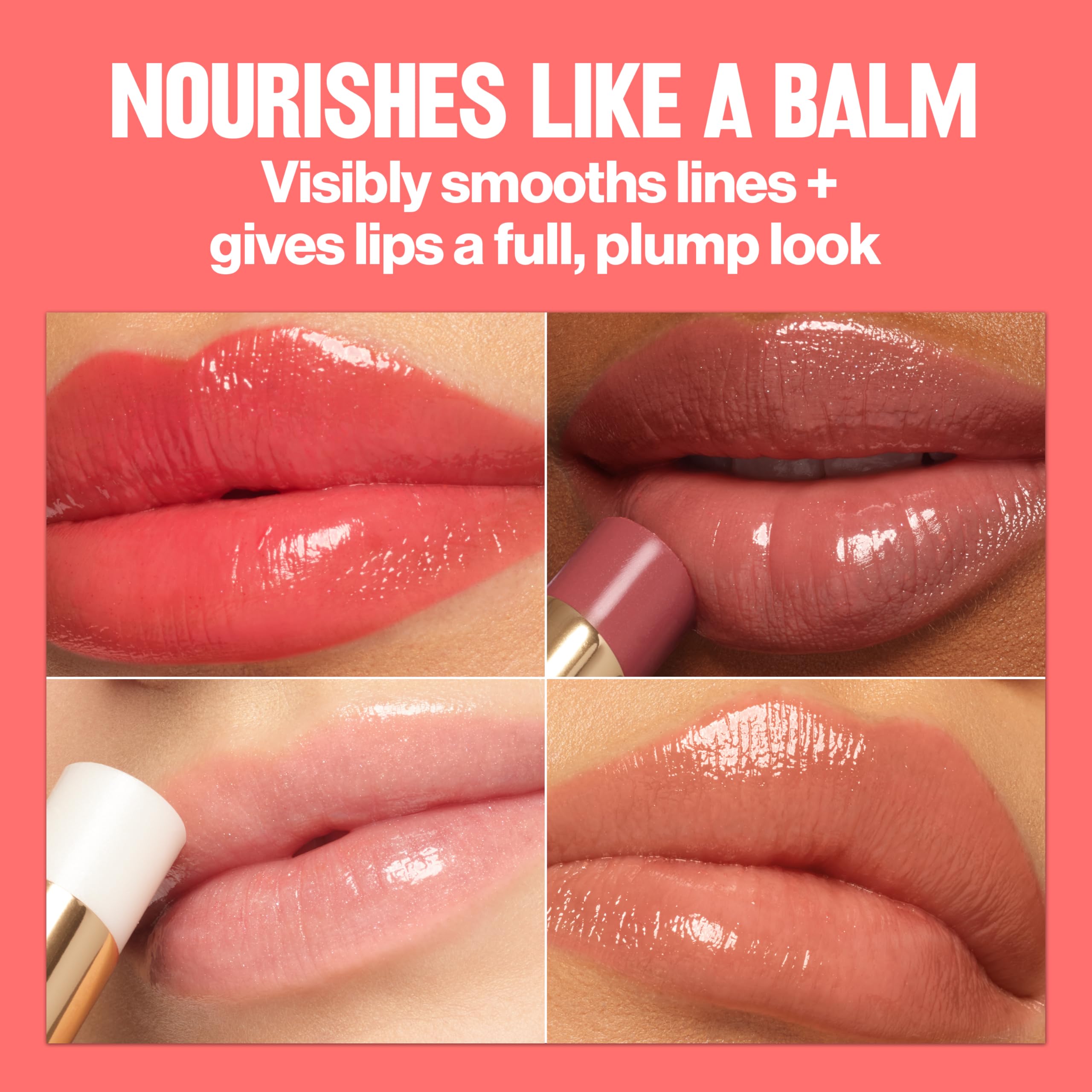 Revlon Super Lustrous Glass Shine Balm, Hydrating Tinted Lipstick, Sheer, Glossy Shiny Finish, 005 Glossed Up Rose, 0.11 Oz