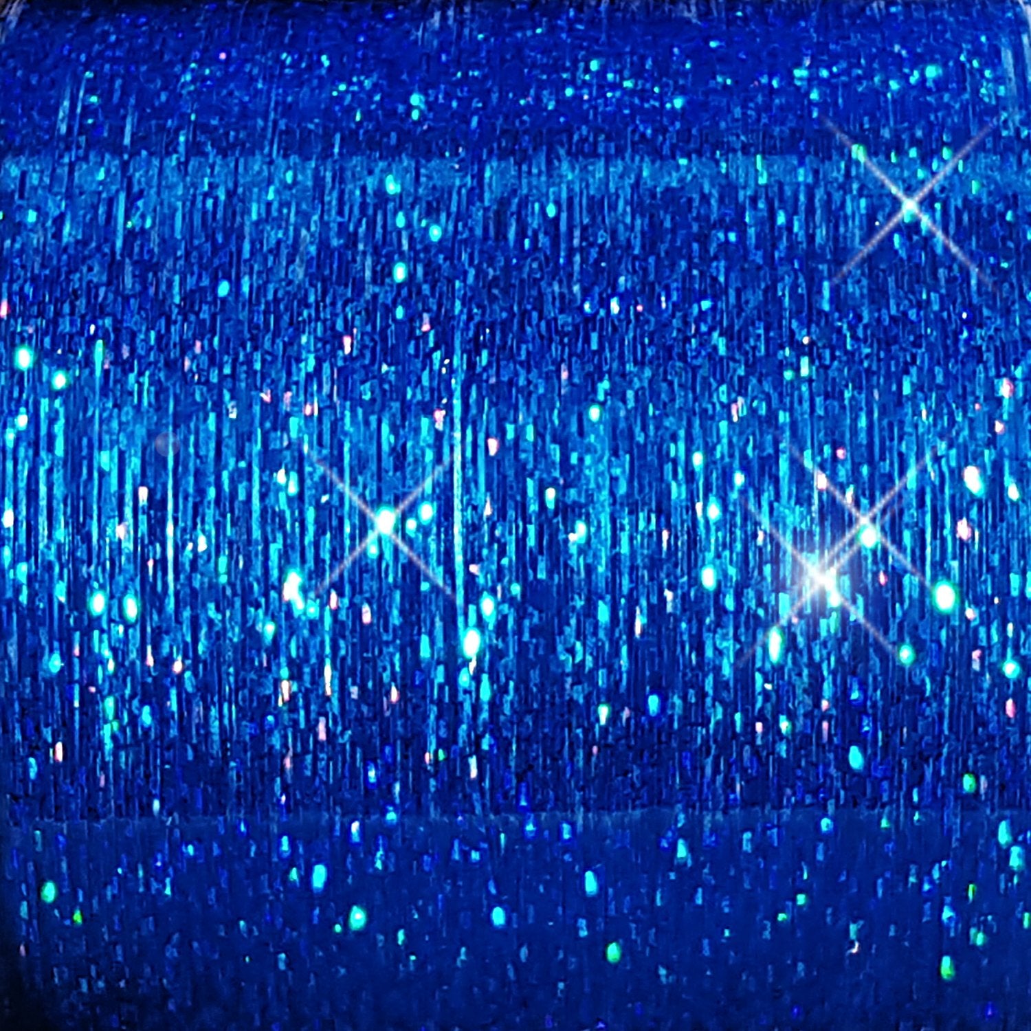 40 Sparkling Hair Tinsel 100 Strands (Blue Flame)
