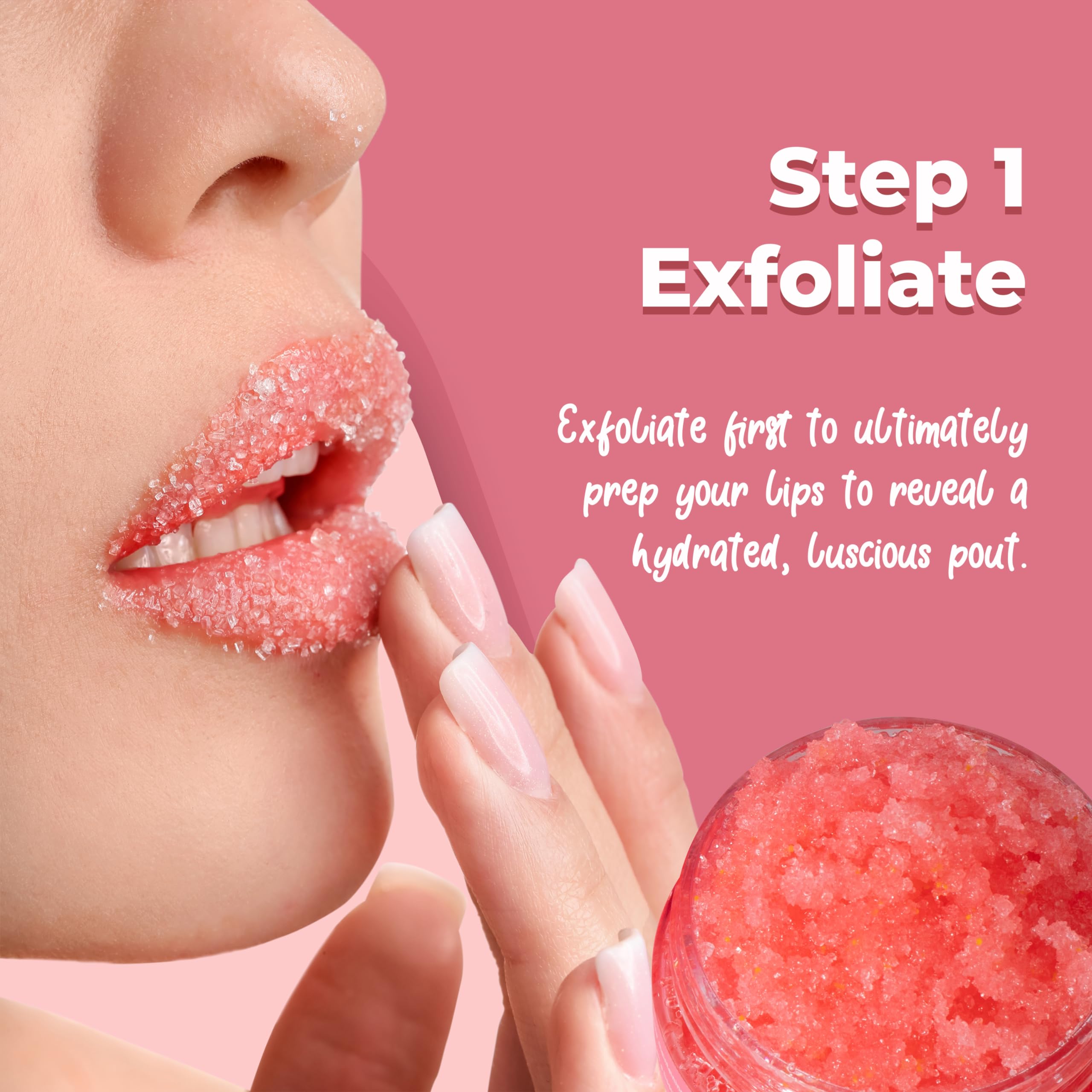 Lick Your Lips Watermelon Lip Scrub And Lip Sleeping Mask Duo To Exfoliate And Nourish Dry, Chapped Lips - Overnight Lip Care Ki