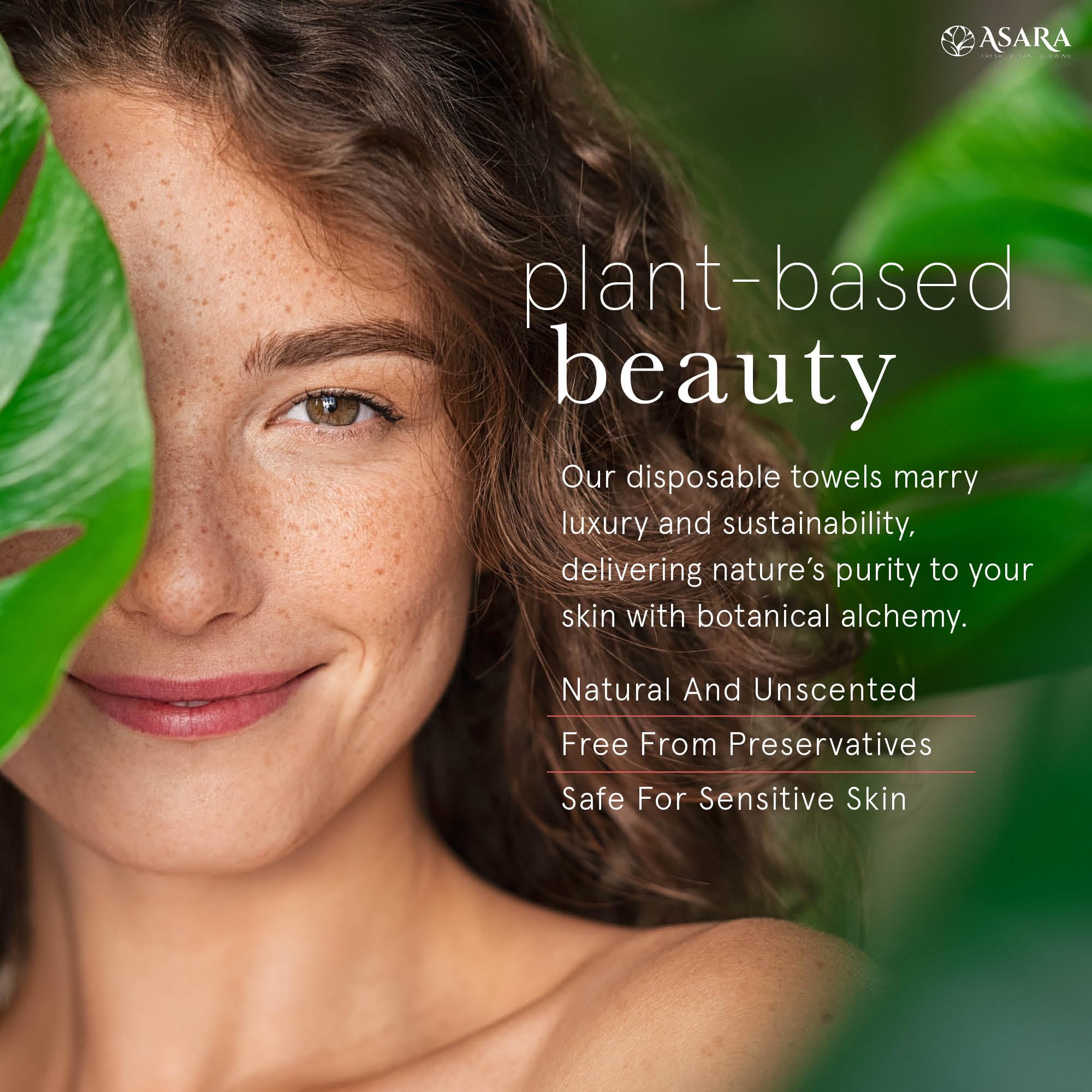 Asara Disposable Face Towel Xl Facial Wipes | Organic Vegan Biodegradable | Just Add Water For Makeup Remover Wipes | Sensitive