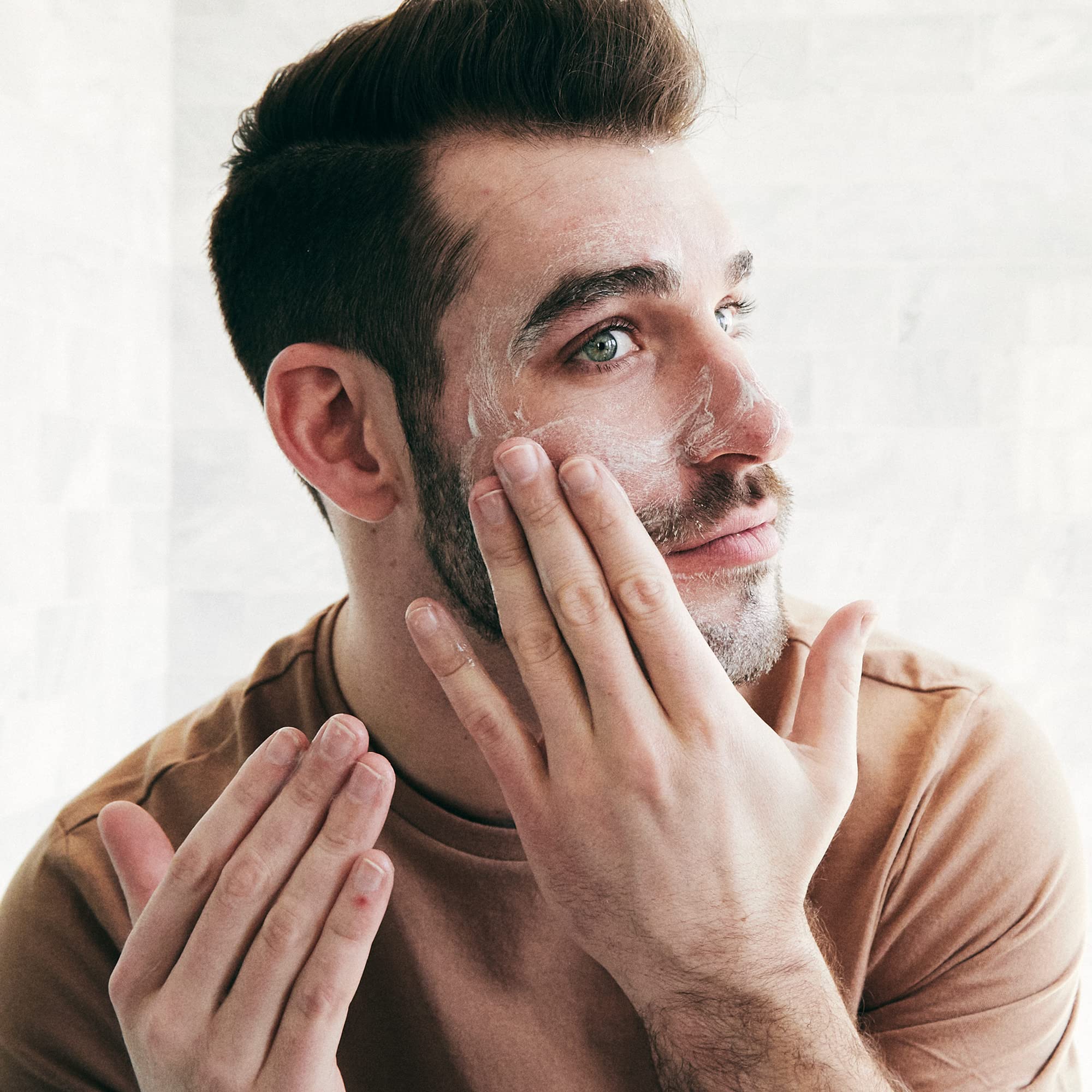 Brickell Men'S Daily Advanced Face Care Routine I, Gel Facial Cleanser Wash, Face Scrub, Face Moisturizer Lotion, Natural And Or
