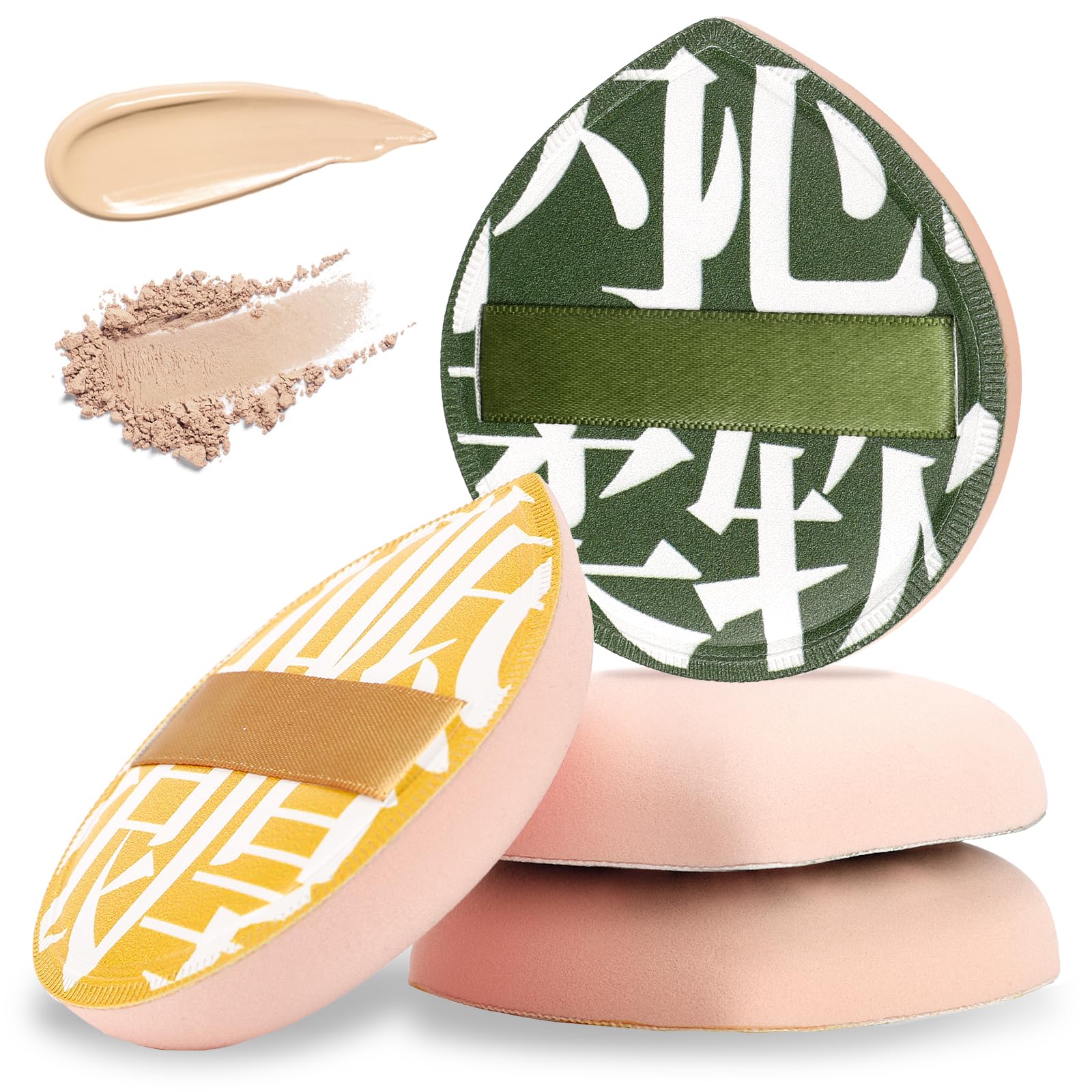 4 Pcs Korean Makeup Sponge Puff For Foundation Concealer And Powder Teardrop Setting Powder Puff Makeup Cushion Puff Foundation