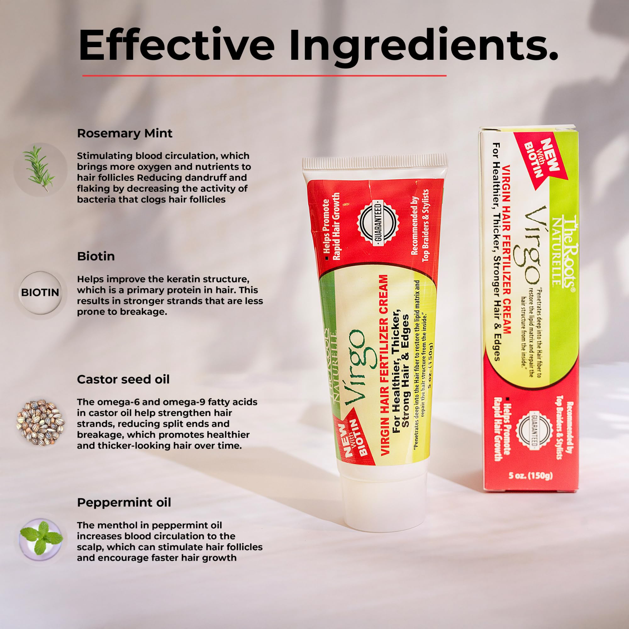 Virgin Hair Fertilizer And Energizer With Biotin (Edge Regrowth Cream)