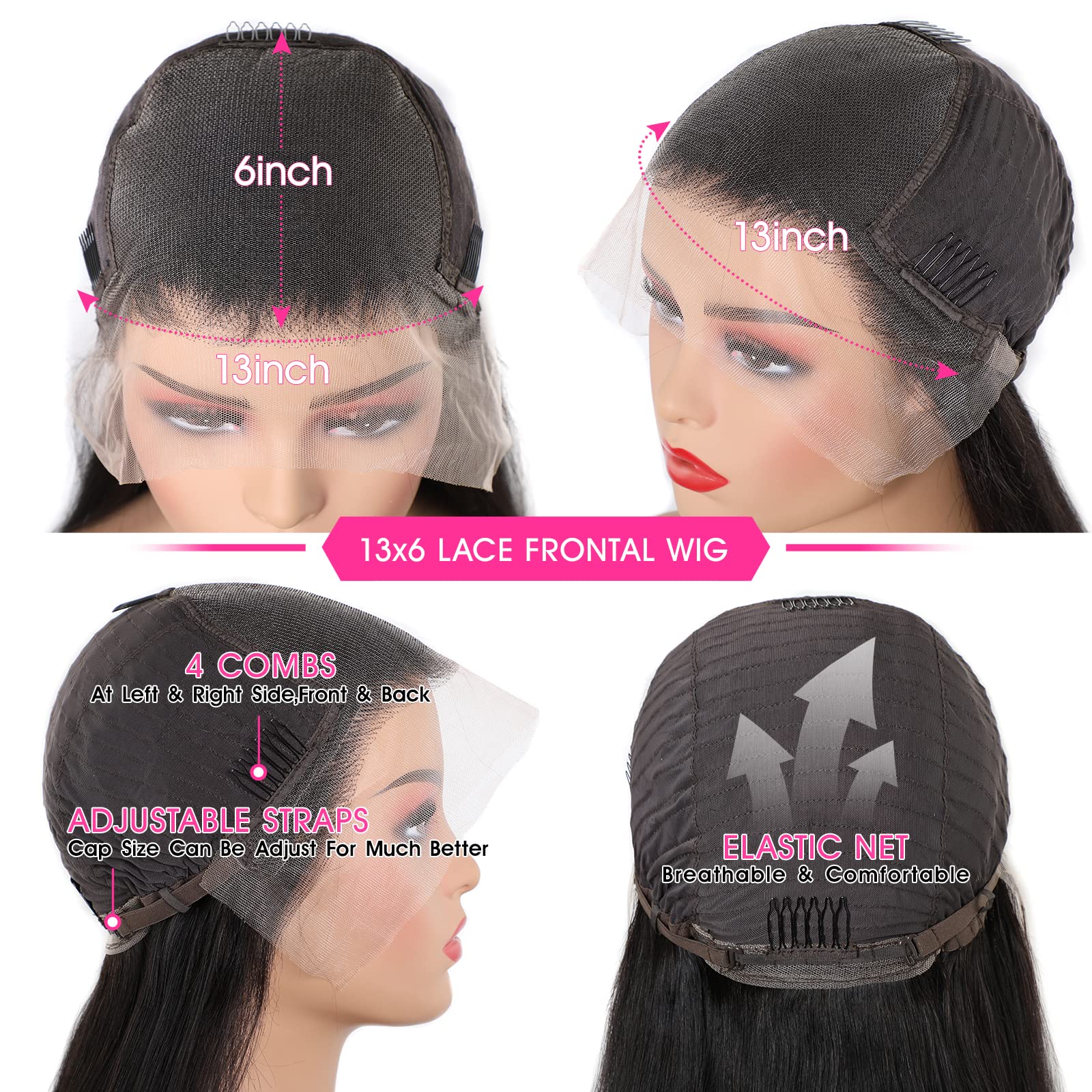 Lemoda 13X6 Lace Front Wigs Human Hair Straight Lace Front Wigs Human Hair Hd Transparent Lace Wig Pre Plucked 14A Virgin Human