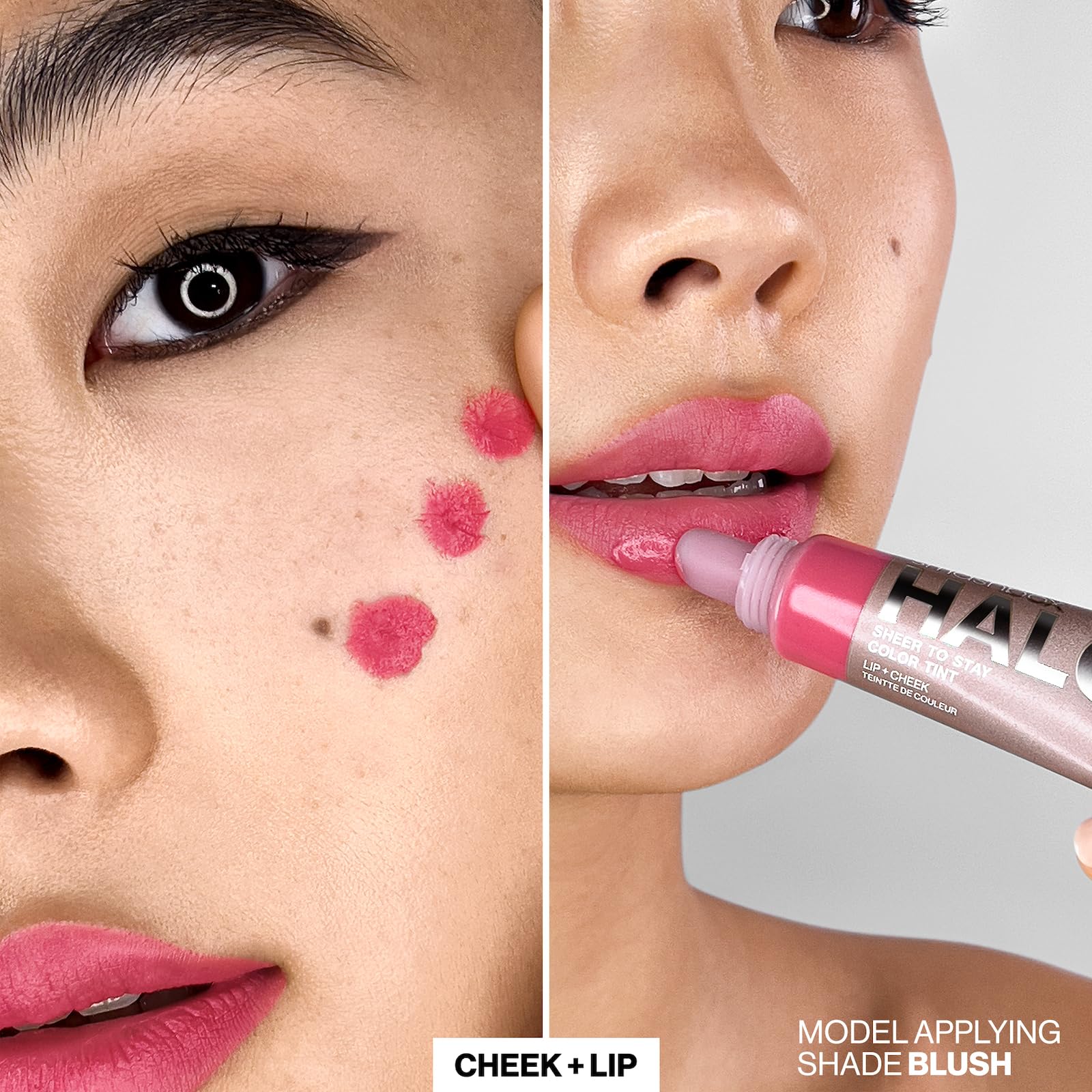 Smashbox Halo Sheer To Stay Cream Cheek + Lip Tint, Sheer-To-Medium Coverage, Flush Matte Color