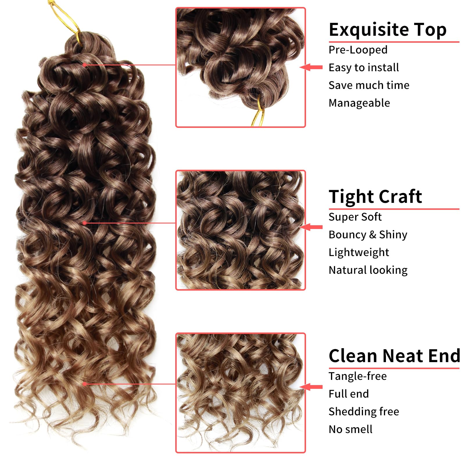 Curly Crochet Hair Gogo Curl Crochet Hair For Women Ocean Wave Crochet Hair Synthetic Bohemian Crochet Braid Water Wave Crochet