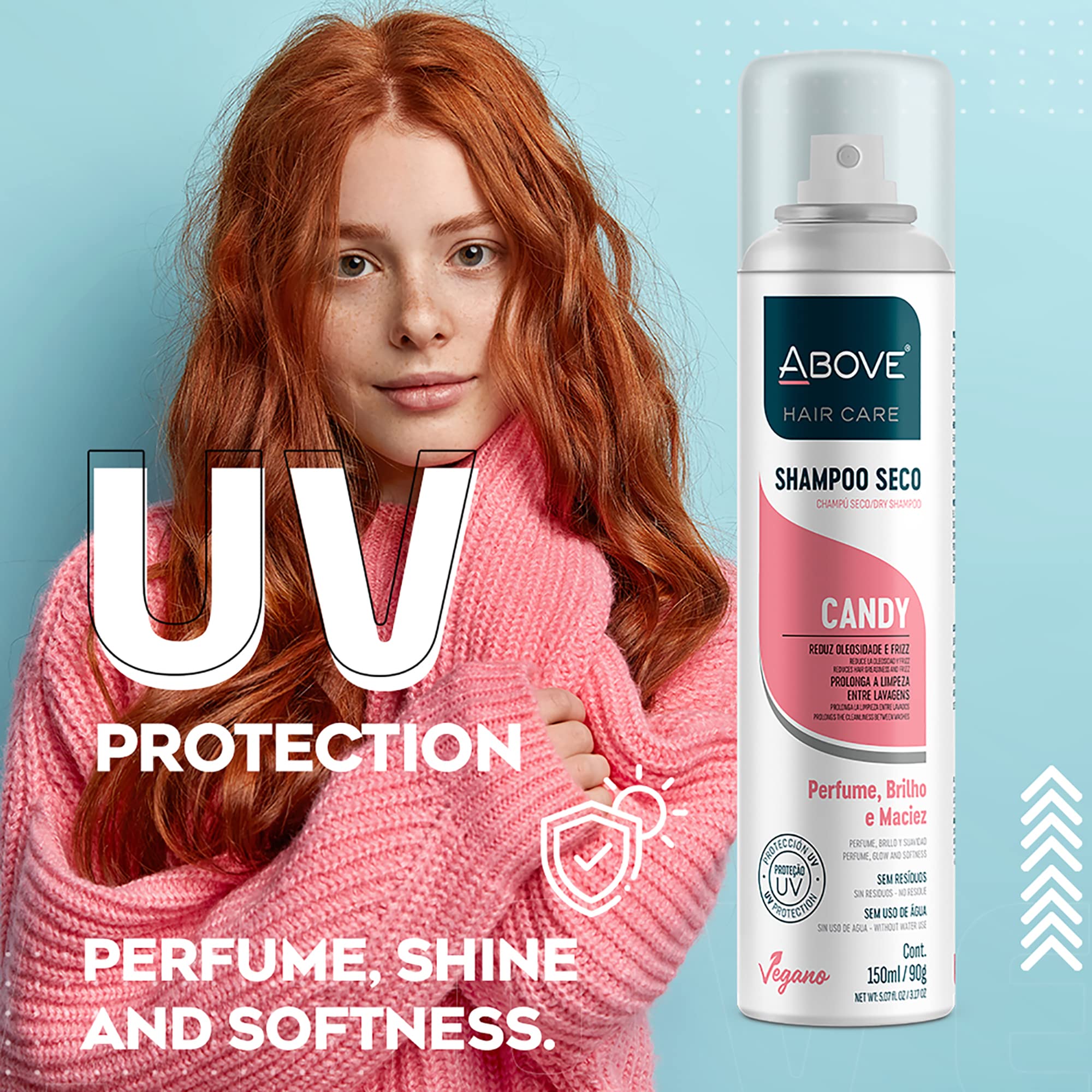 Above Candy - Dry Shampoo - Absorbs Excess Oil Between Washes - Gives Softness And Shine To Your Strands - Does Not Leave Residu