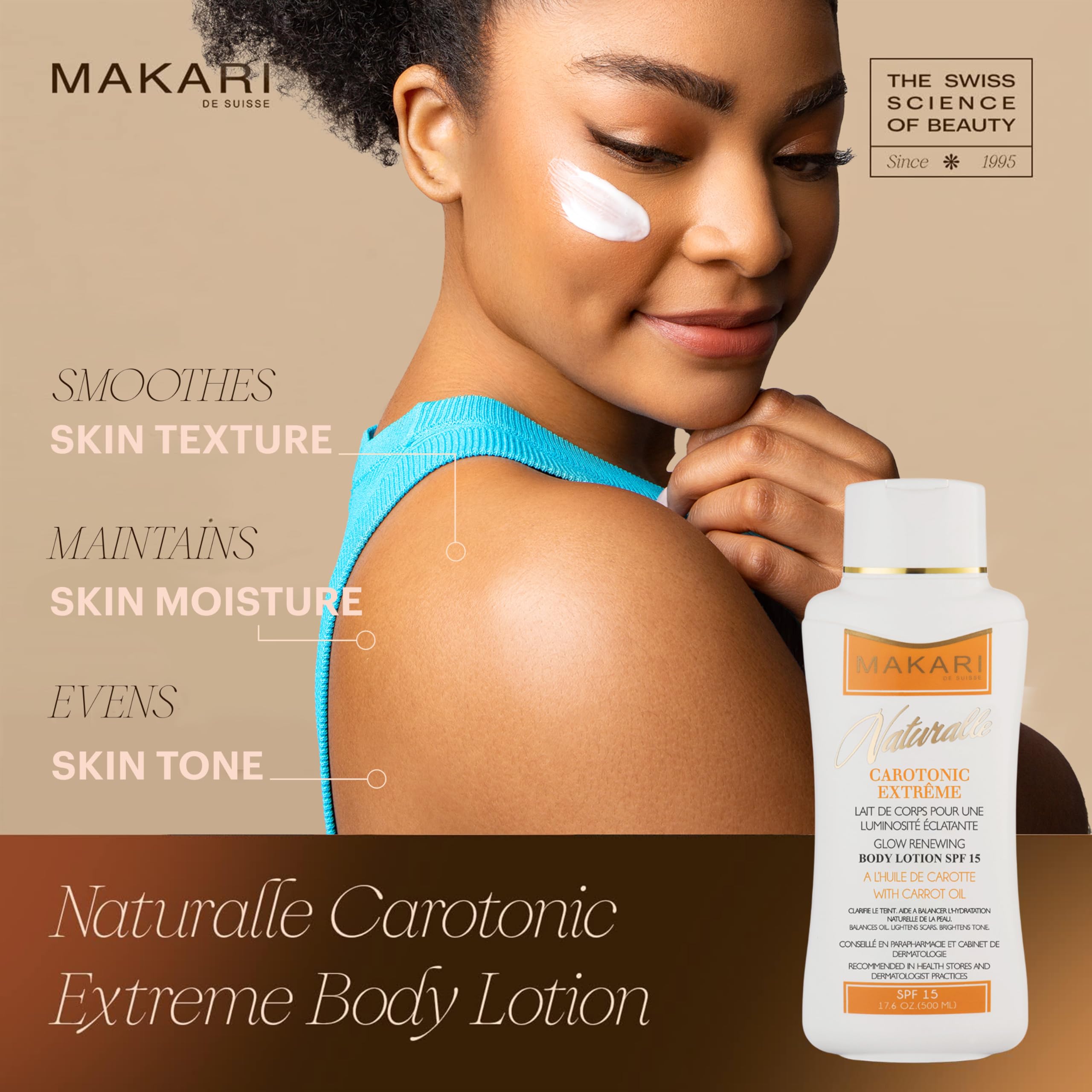 MAKARI Carotonic Extreme Body Lotion (17.6 oz) | Fights Excess Oil Production | Helps Fade Body Scars and Marks | Skin Brighteni