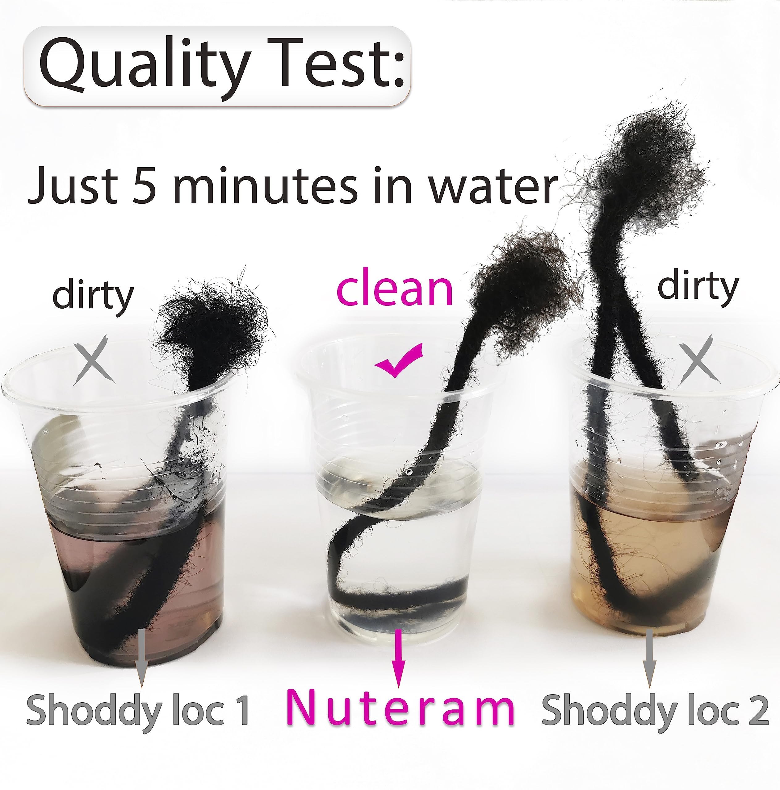 0.4cm Width Loc Extensions Human Hair, Thin Dreadlock Extensions 10 Inches 60 Strands Soft and Thin Dreadlock Extensions Human H