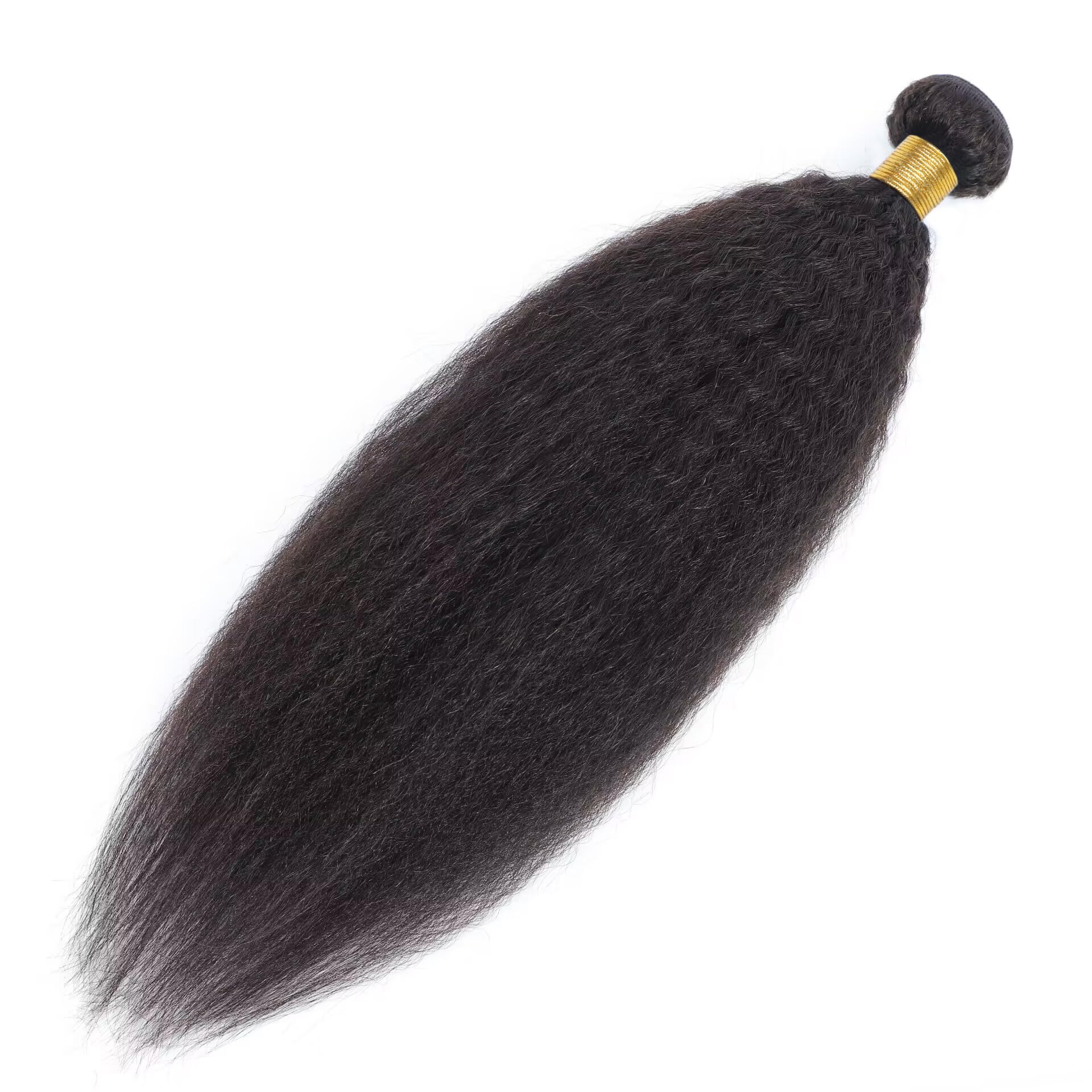 9A Kinky Straight Hair 1 Bundles Yaki Human Hair Weave 100% Unprocessed Brazilian Virgin Remy Sew In Hair Extensions For Black W