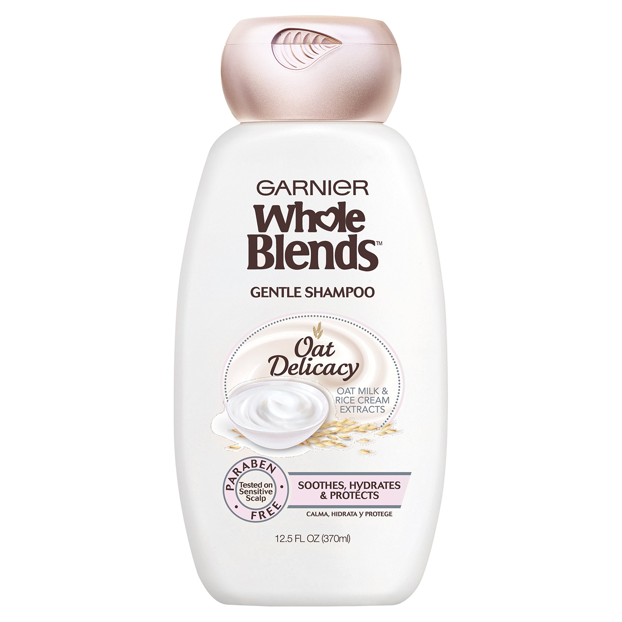 Garnier Whole Blends Gentle Shampoo Oat Delicacy, For Sensitive Scalp, 12.5 fl. oz.