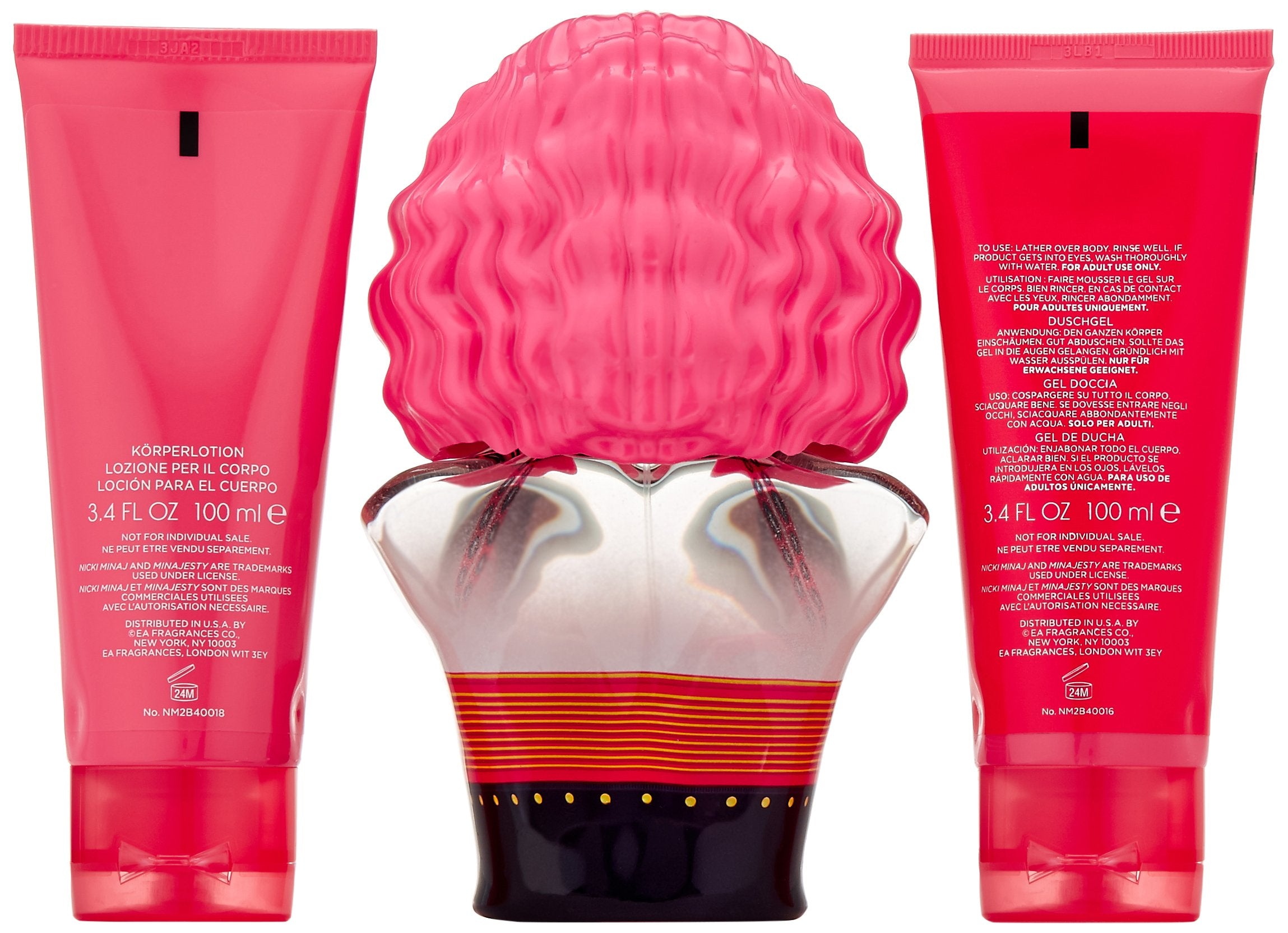 Nicki Minaj Minajesty Coffret : Eau De Parfum Spray 100Ml/3.4Oz + Body Lotion 100Ml/3.4Oz + Shower Gel 100Ml/3.4Oz 3Pcs