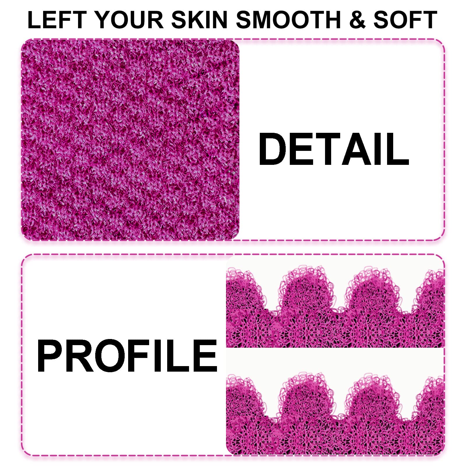 Evridwear Exfoliating Glove For Shower Man And Women, Dual Texture Bath Body Scrub Gloves Dead Skin Cell Remover Forhome Spa, Ma