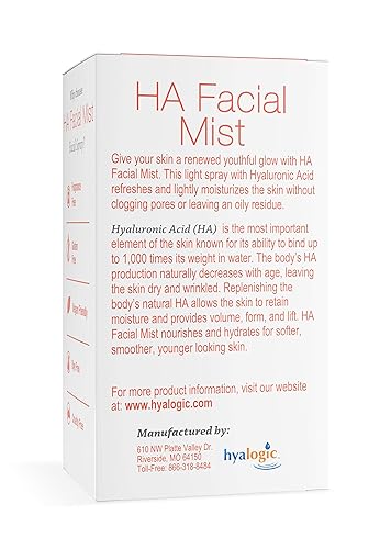 Hyaluronic Acid Facial Mist-Moisturizer Spray, Hydrating Primer & Makeup Setting Spray - 2 Oz. - Hyalogic Episilk Brand