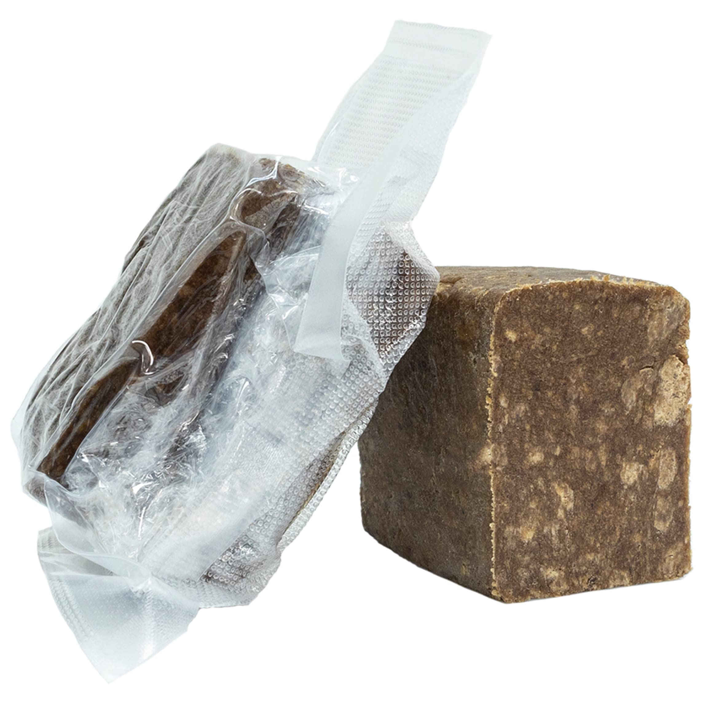 Shea Farms - Raw African Black Soap, 8oz Bar - Deep Cleansing Natural Black Soap for Acne, Dark Spots, Ring Worm, Eczema - Cruel